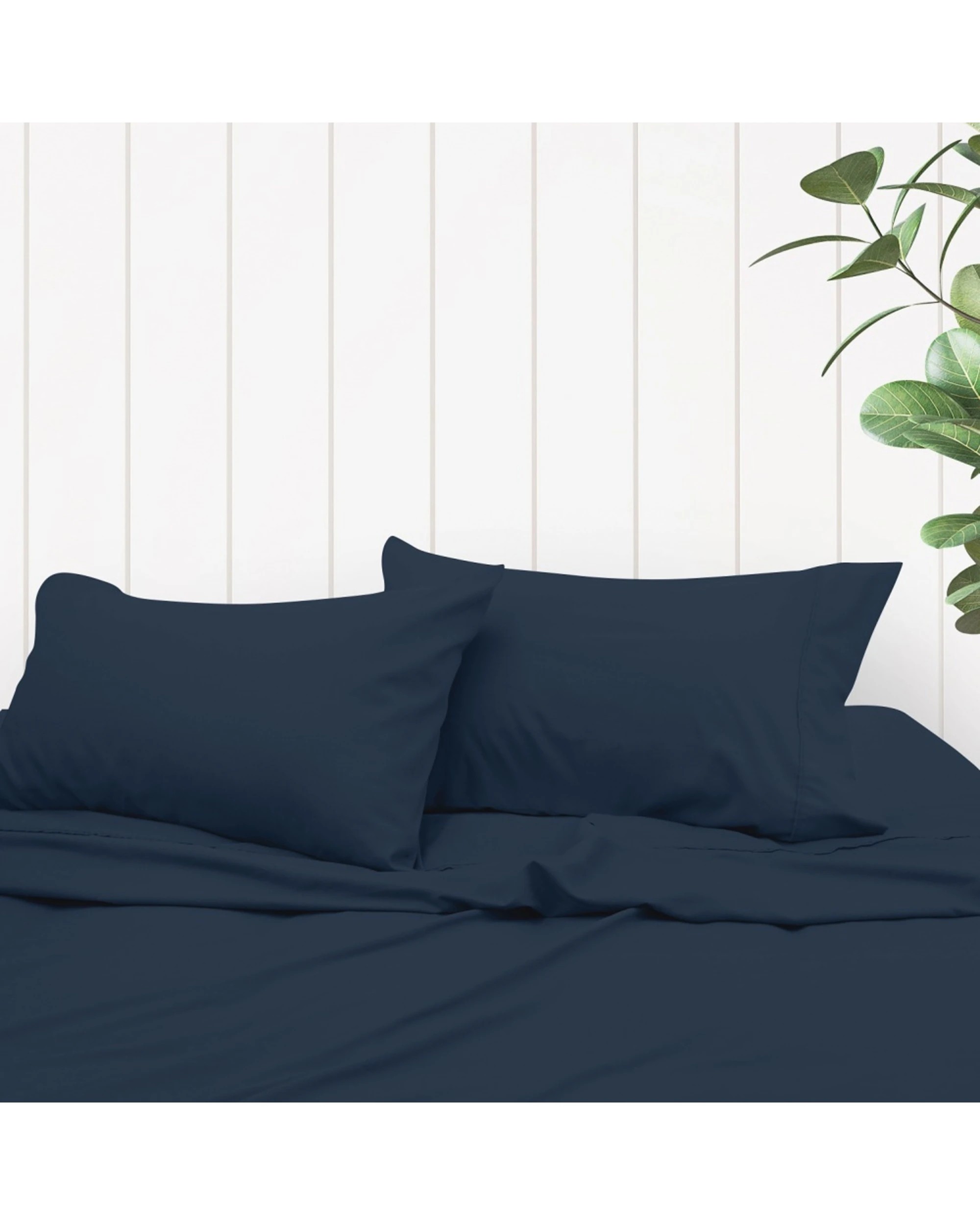 1 Odyssey Living Thermal Flannel Bed Sheet Set With Pillowcase Navy - Queen Bed - Blue, 1 of 6