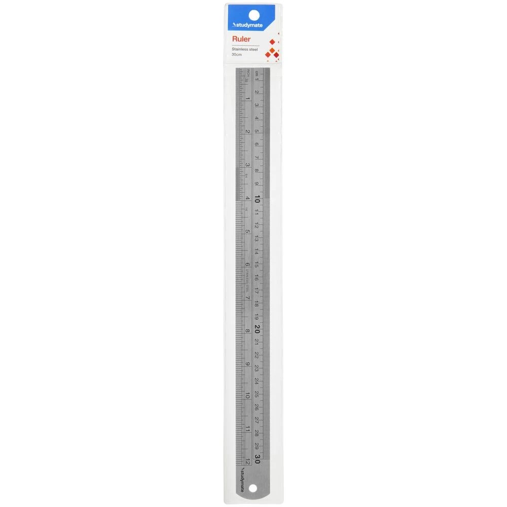2 Studymate Stainless Steel Ruler 30cm, 2 of 3