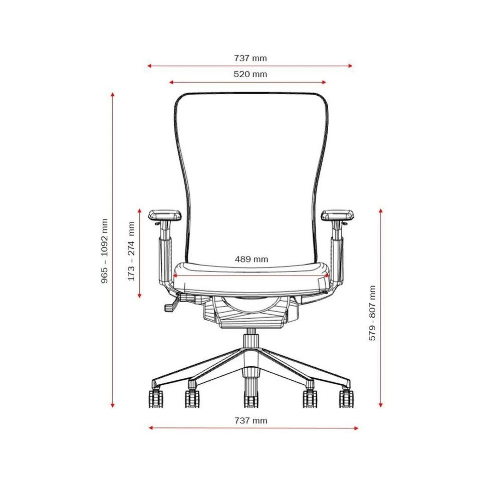 6 Haworth Zody Ergonomic Chair with Nylon Base and Arms Black Ergonomic Chairs and Desk Chairs, 6 of 10