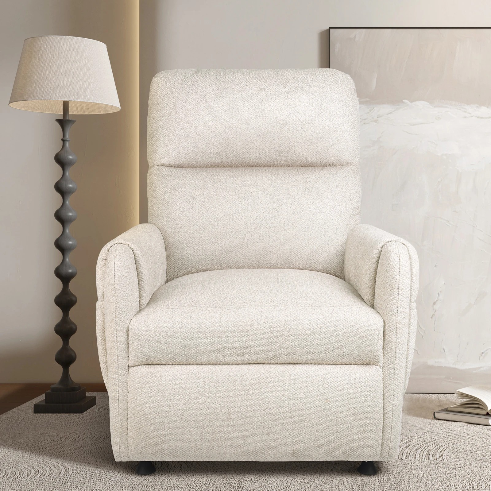 4 Alfordson Recliner Chair Electric Auto Recline Armchair Lounge Sofa Fabric - Beige, 4 of 9