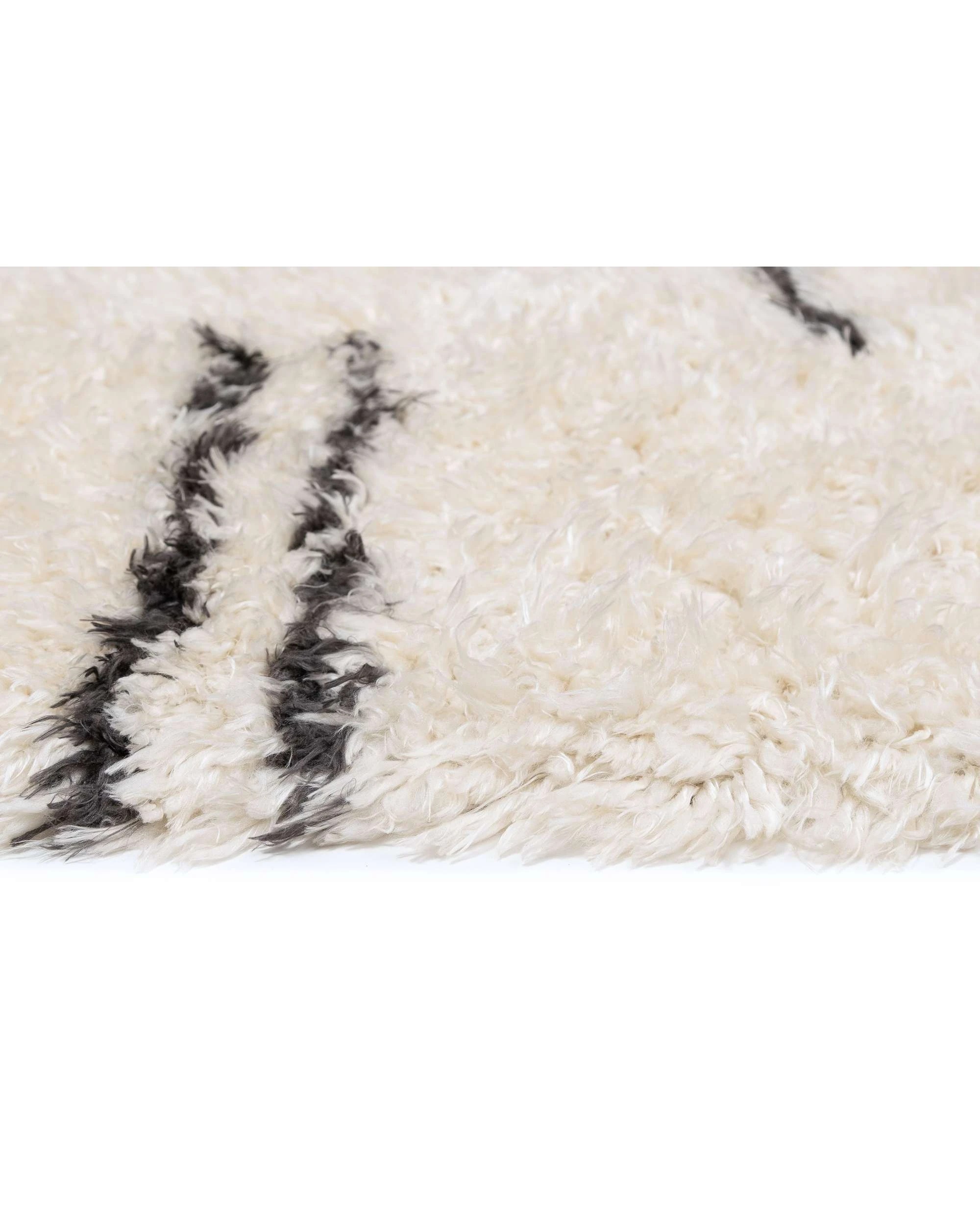6 Loopsie Bao Striped Shag Rug-330cm x 240cm - White, 6 of 8