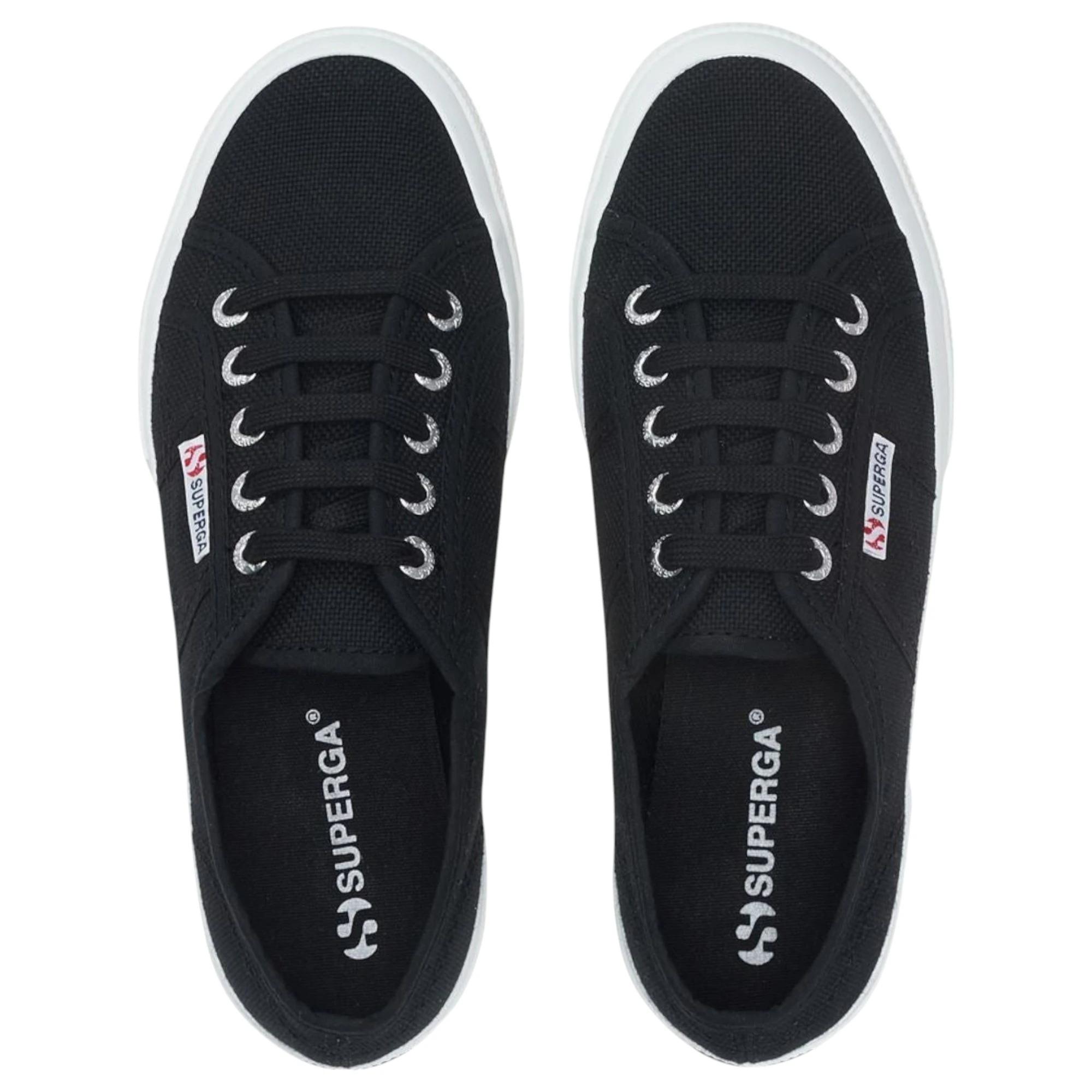 6 Superga Unisex 2750 Cotu Classic Black Casual Shoes BLACK/WHITE, 6 of 7