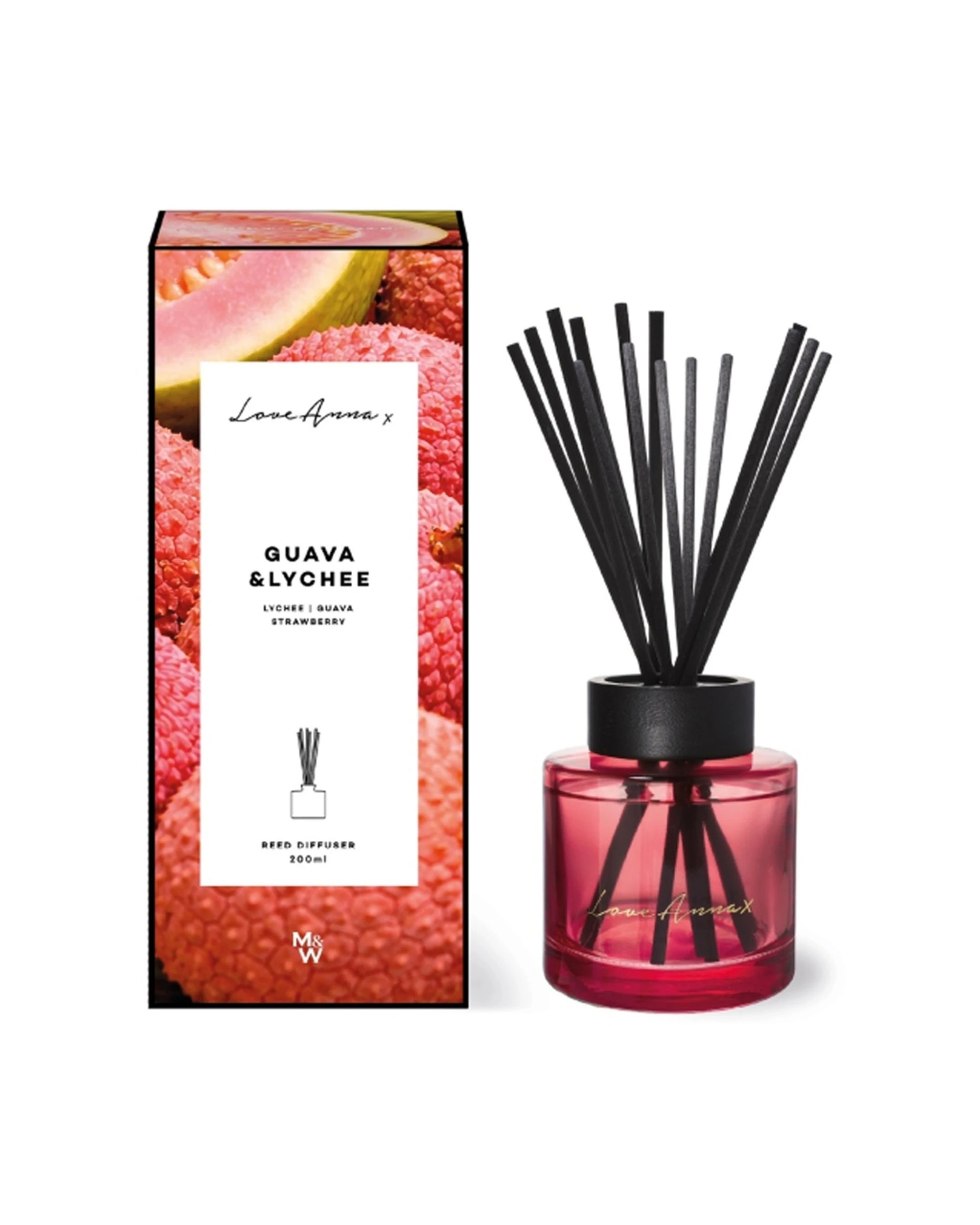 1 Love Anna X Kitchen Delights Reed Diffuser Guava And Lychee Home Fragrance 200ml - Pink, 1 of 2
