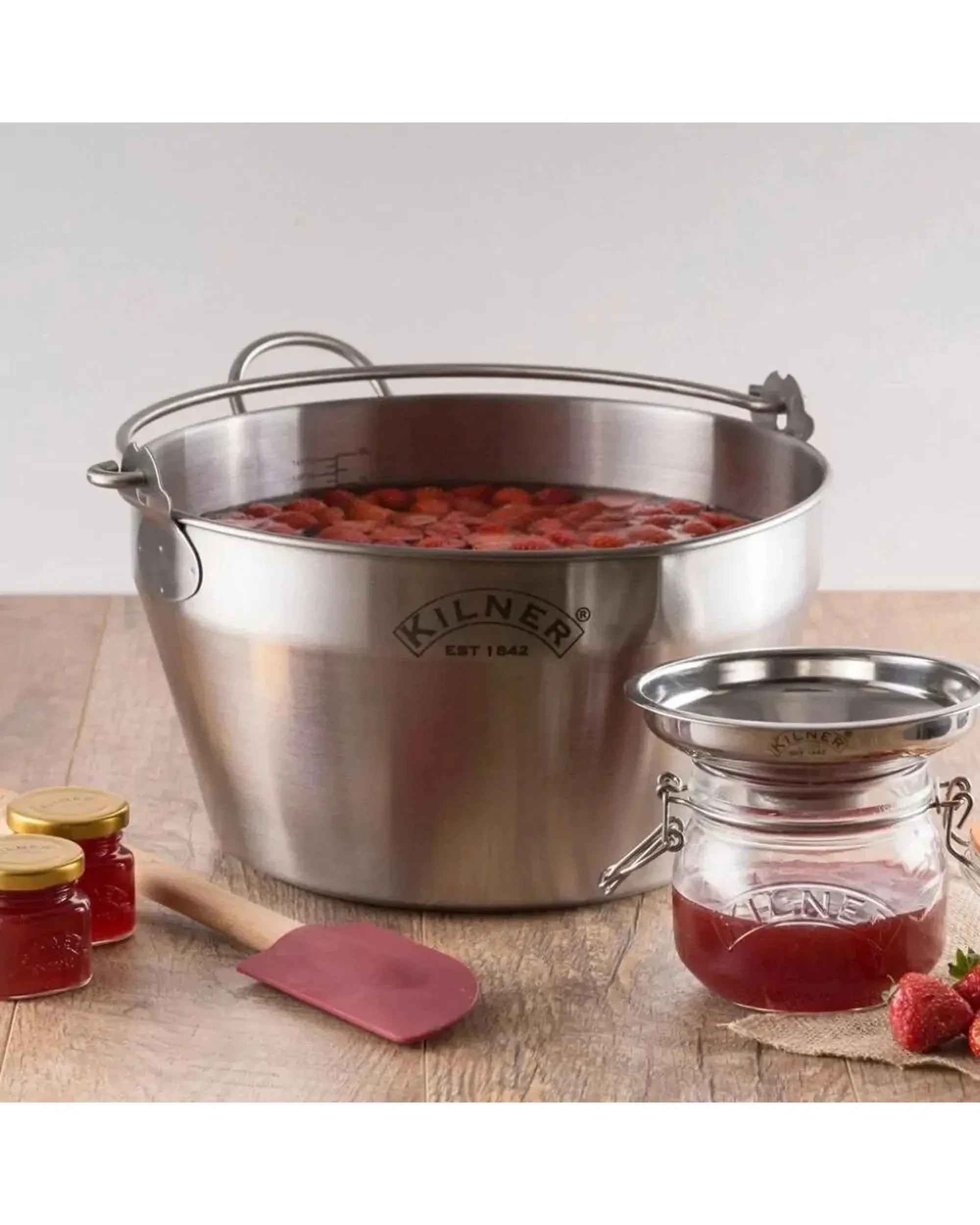 6 Kilner Preserving Set  Jar Tongs  Funnel  Jam Pan  6 x Preserve Jars 500ml, 6 of 8