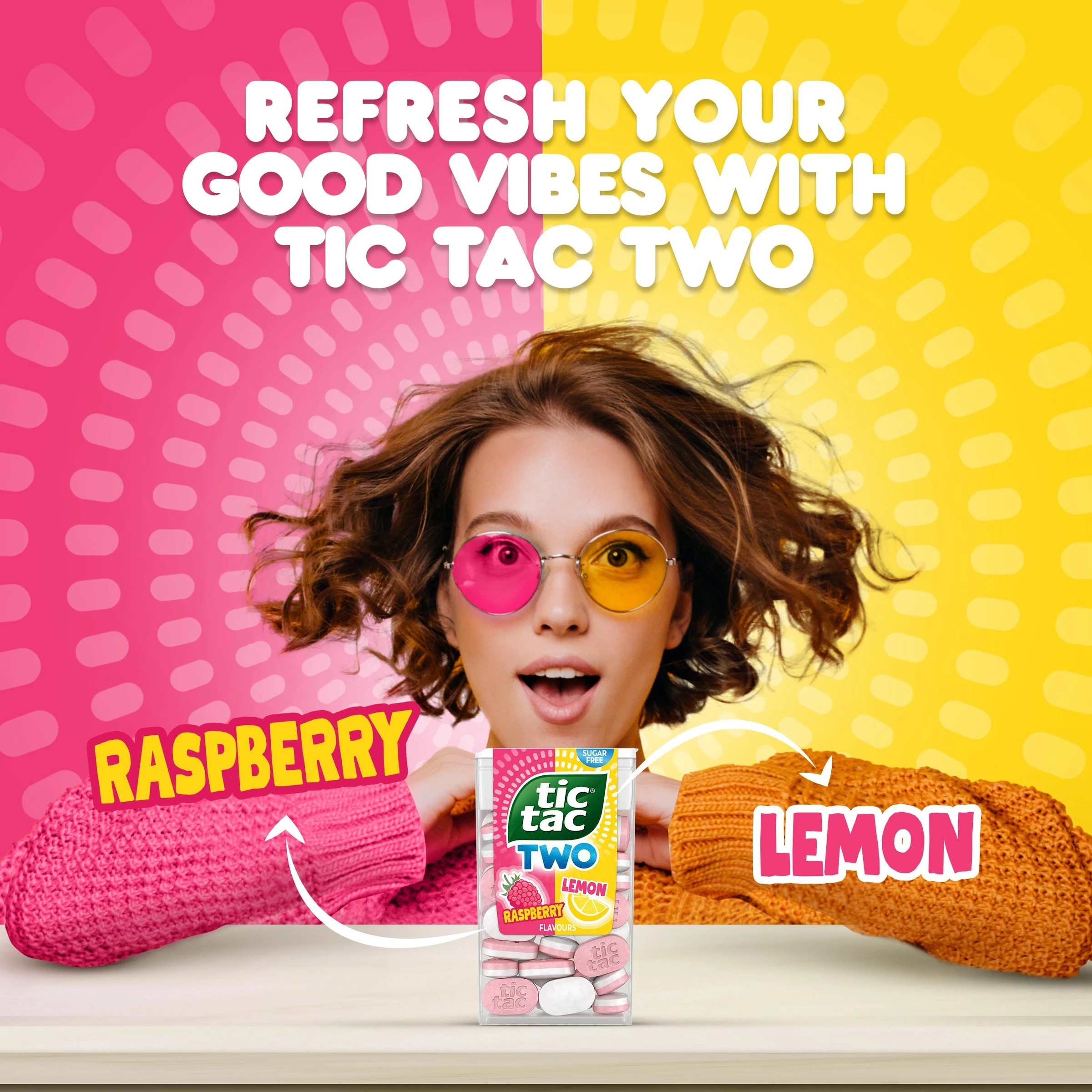 6 Tic Tac Two 38 Pack Raspberry & Lemon Sugar Free Mints 38.5g, 6 of 7