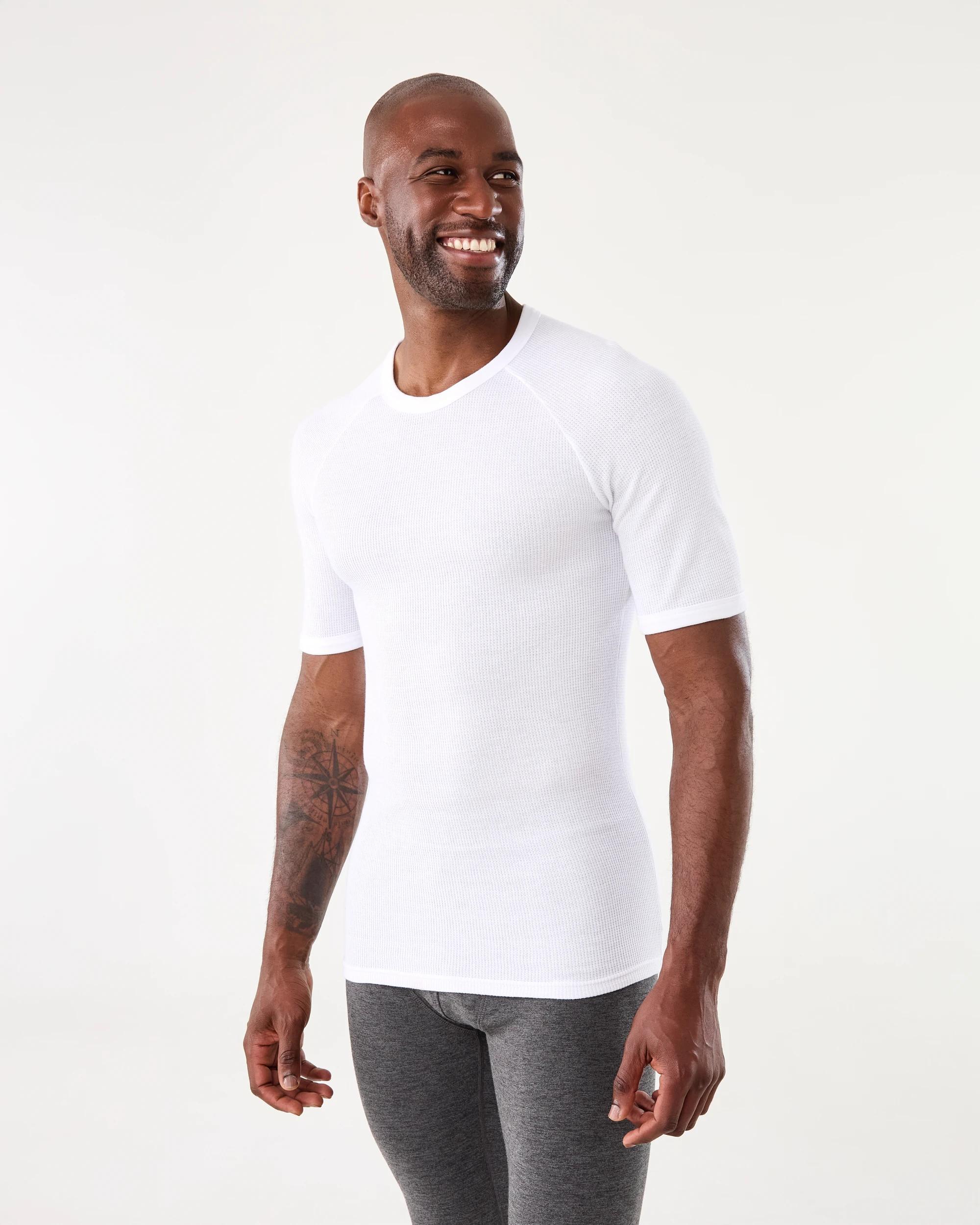 2 Short Sleeve Thermal Top White, 2 of 4
