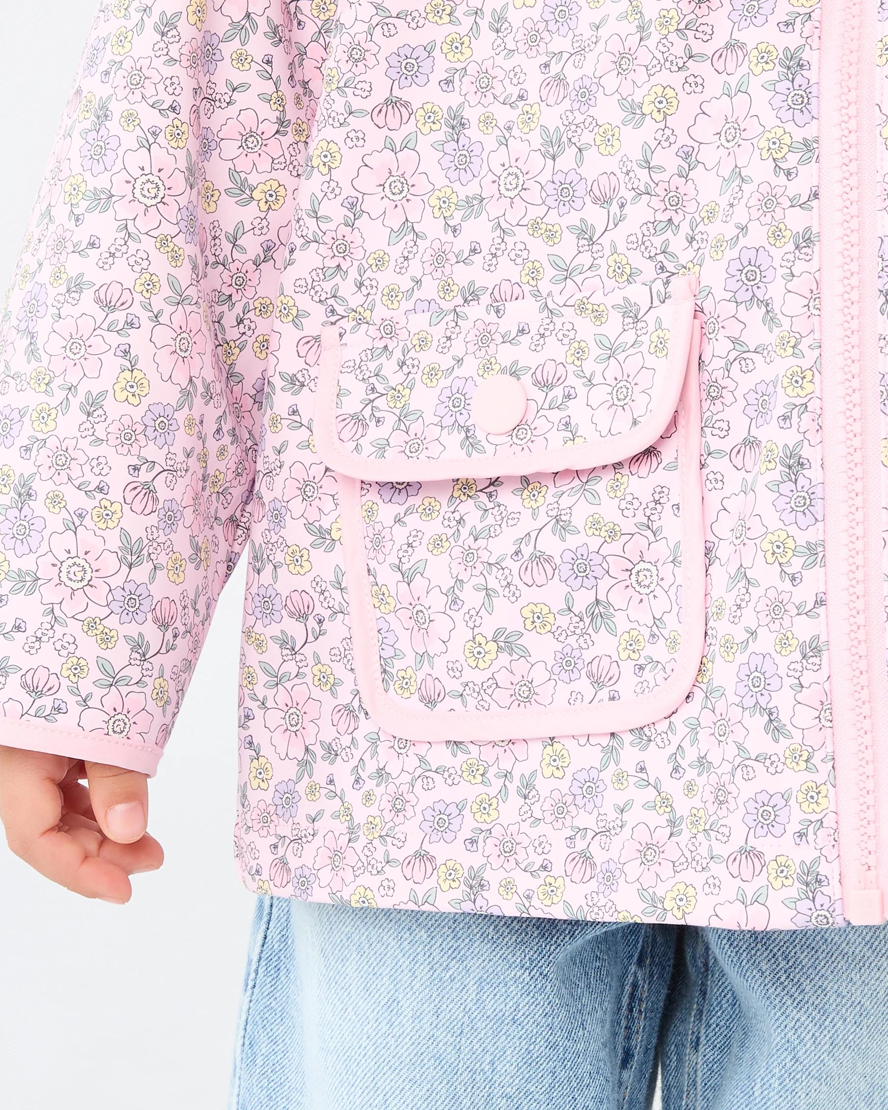 4 Print Rain Jacket Pink Florl, 4 of 8