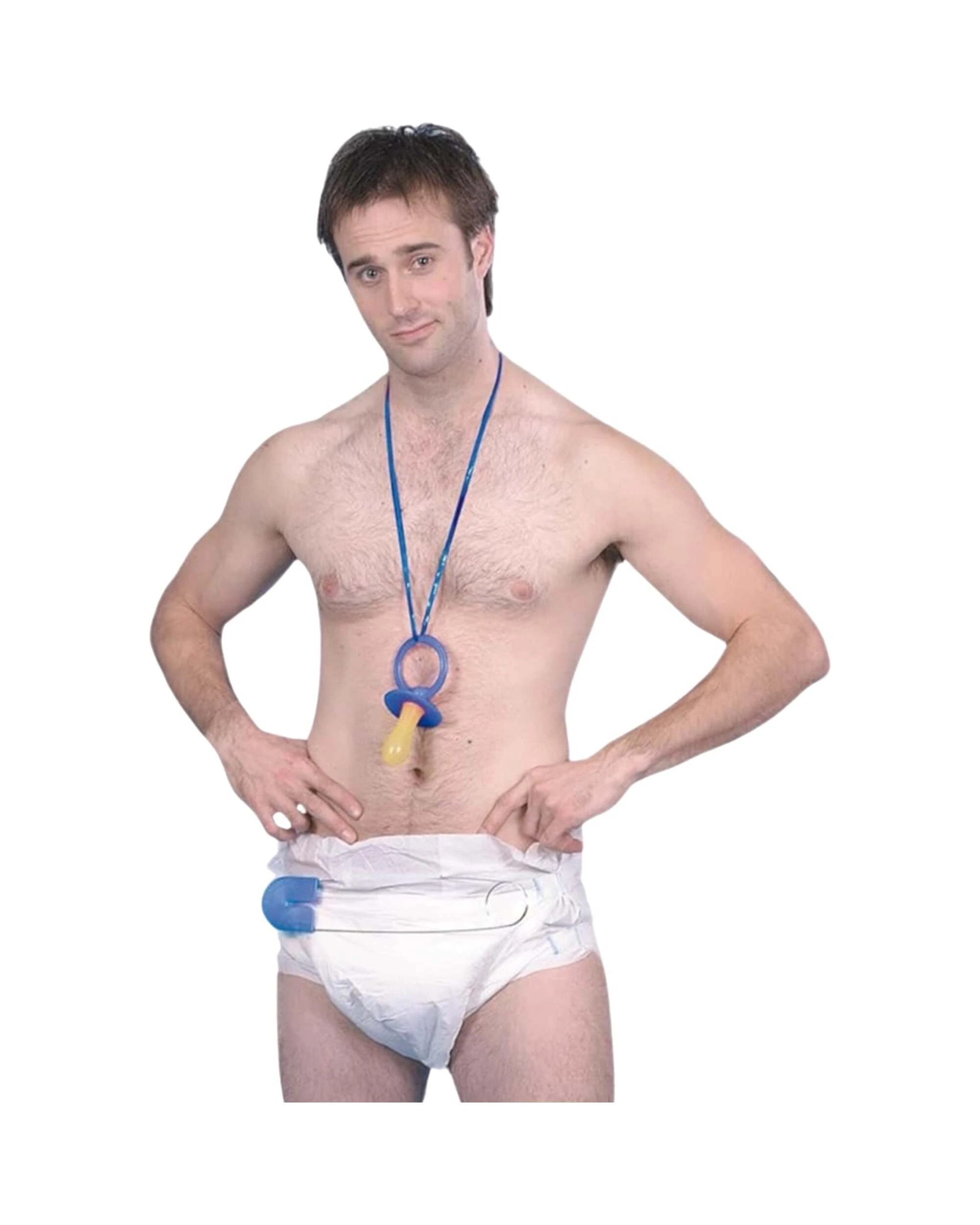 1 Smiffys Adult Baby Accessory Kit - One Size - Blue, 1 of 3