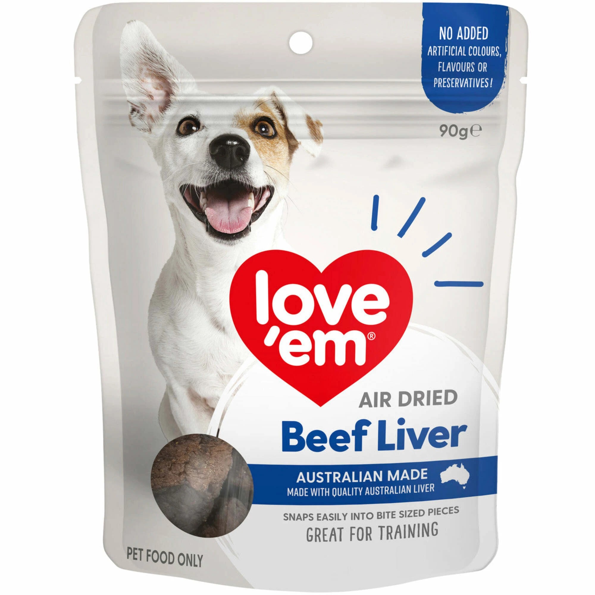 1 Love Em Air Dried Beef Liver 200g 4pk, 1 of 2