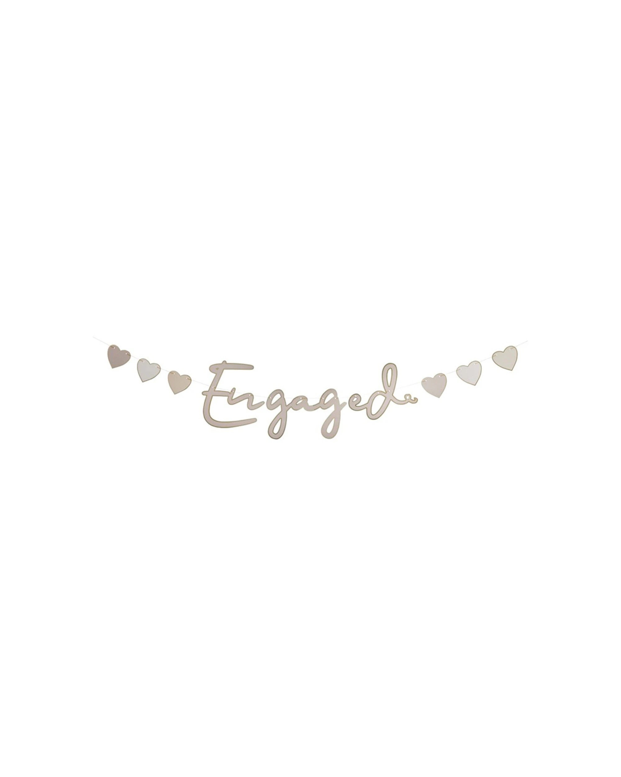 1 Anagram Engagement Engaged Banner Wedding Celebration Decoration - Gold, 1 of 2