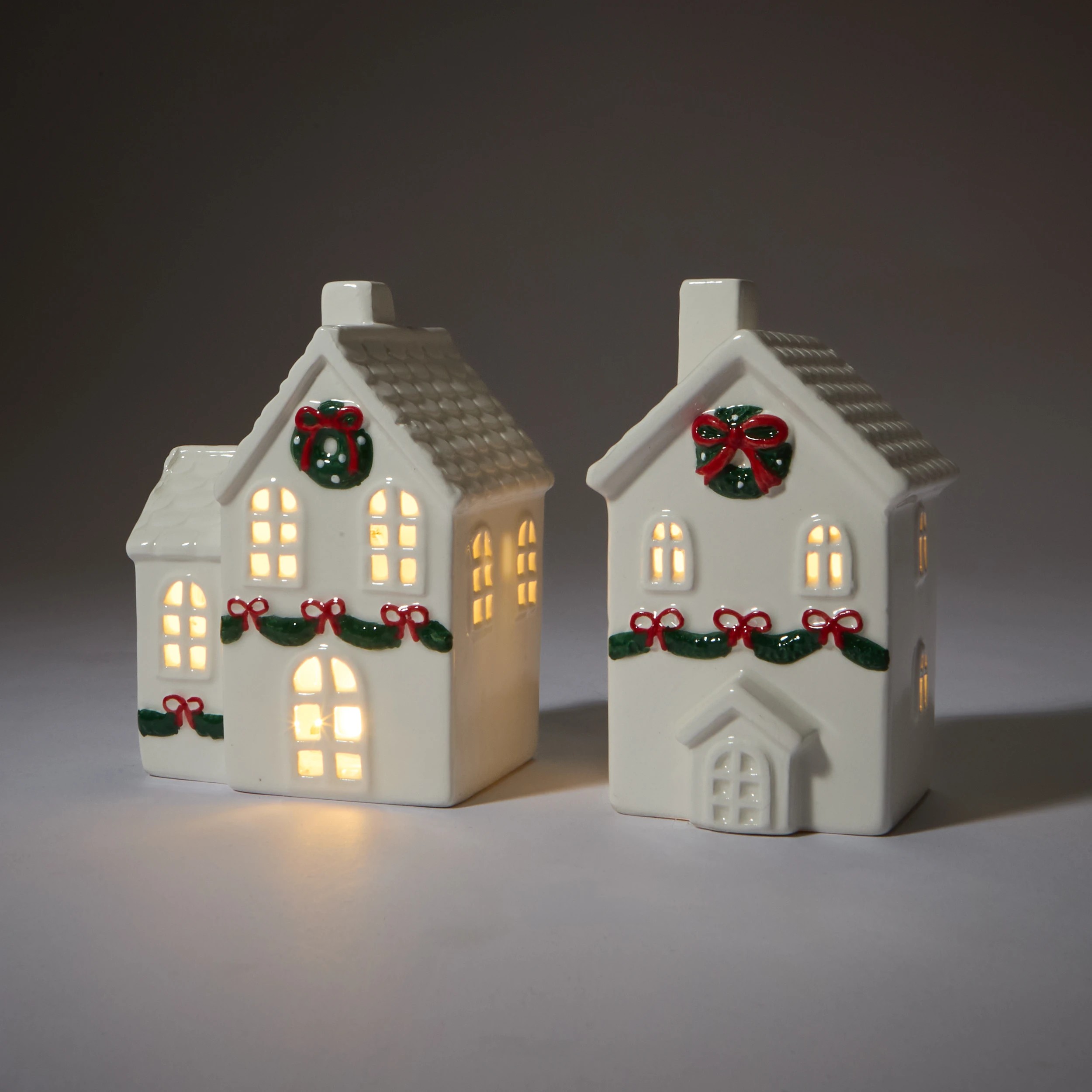 1 2 Pack Light Up Ceramic Houses, 1 of 10