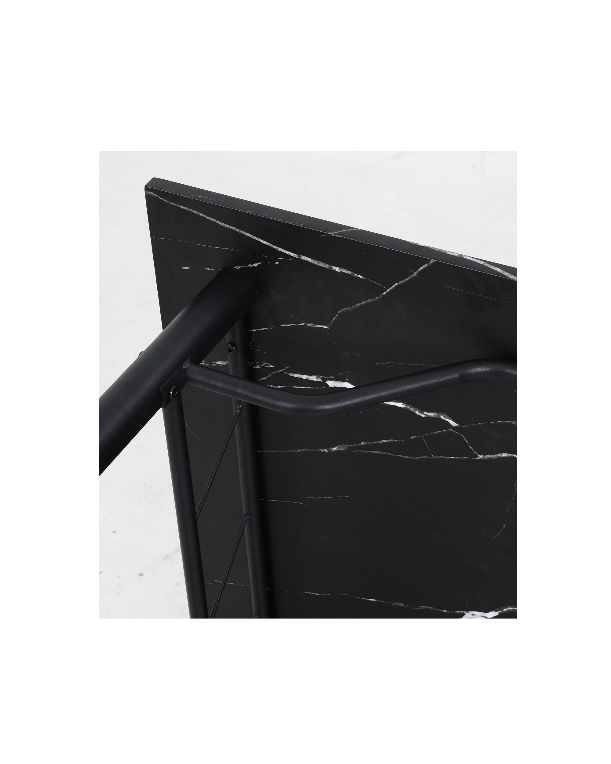 5 Artiss Dining Table and Chairs Set of 5 Compact Kitchen Furniture Marble - Black, 5 of 7