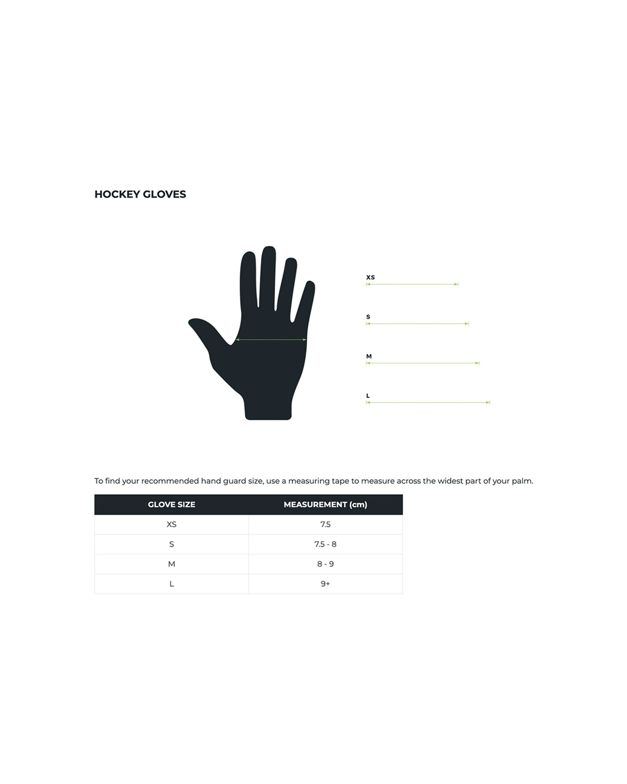2 Kookaburra Revoke Left Hand Moulded Shell Field Hockey Glove Small - Black, 2 of 2