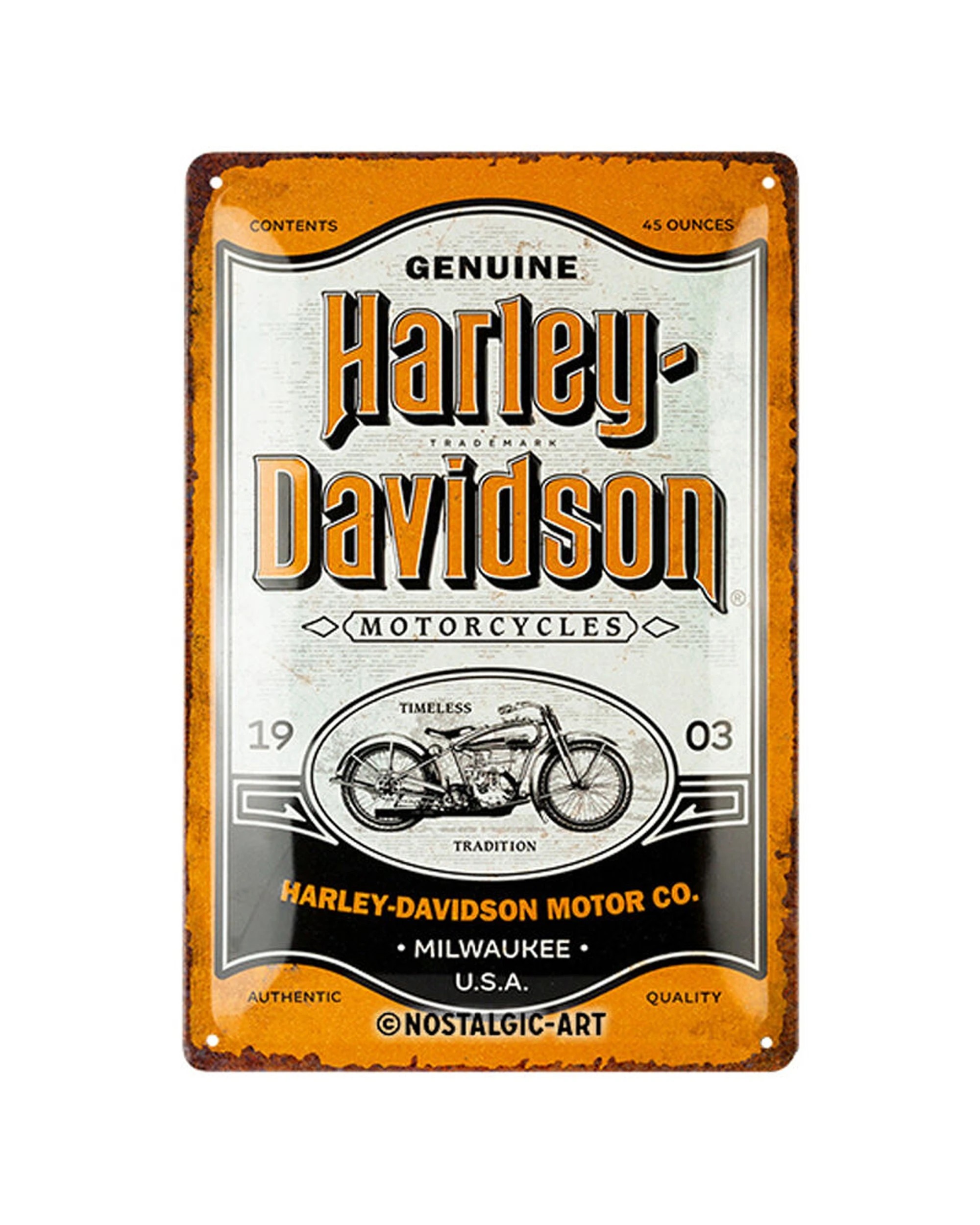 1 Nostalgic-Art Medium 20x30cm Metal Wall Art Sign Plaque - Harley Davidson - Multi, 1 of 1