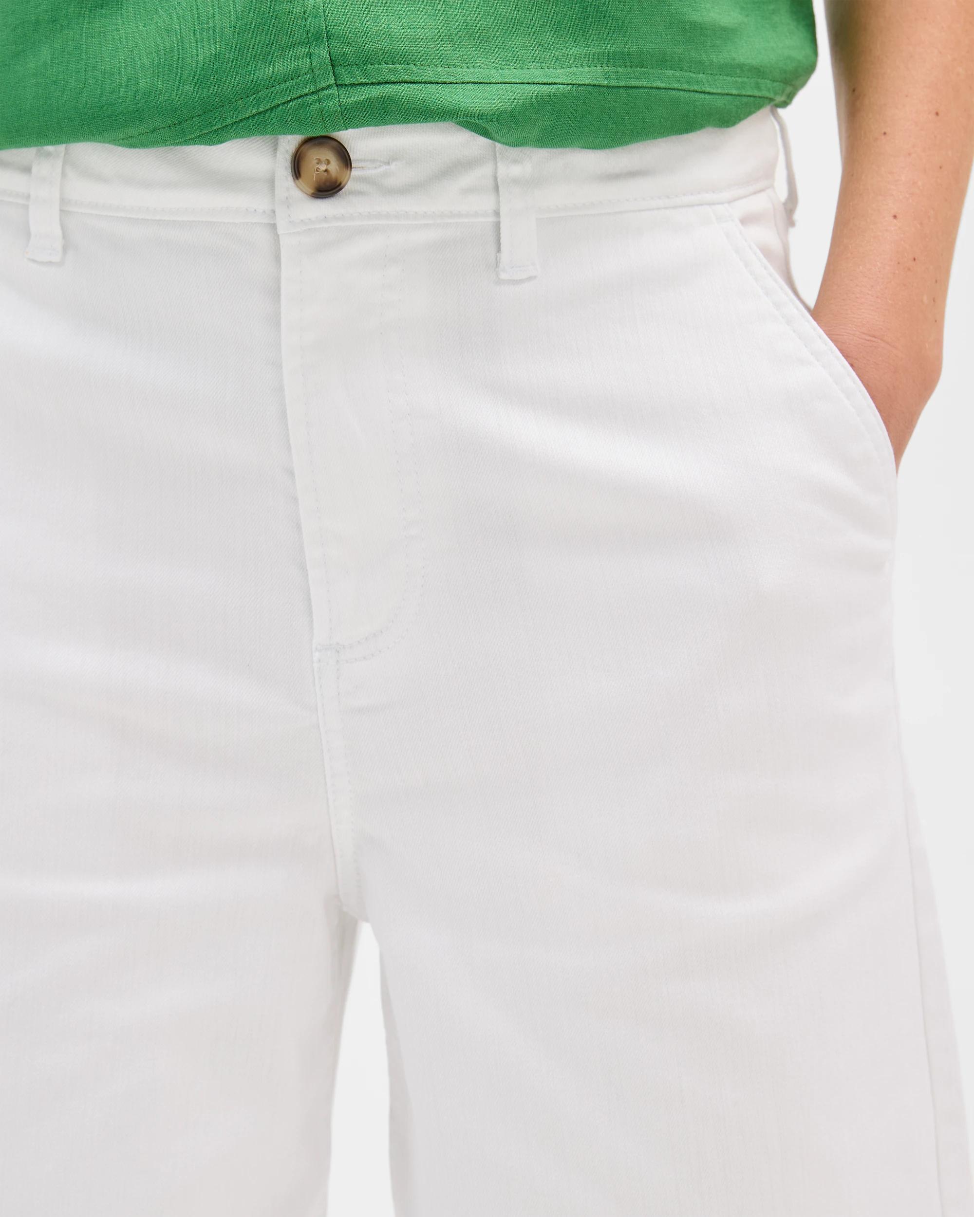 4 Target Woman Australian Cotton Blend Stretch Twill Cropped Pants WHITE, 4 of 7