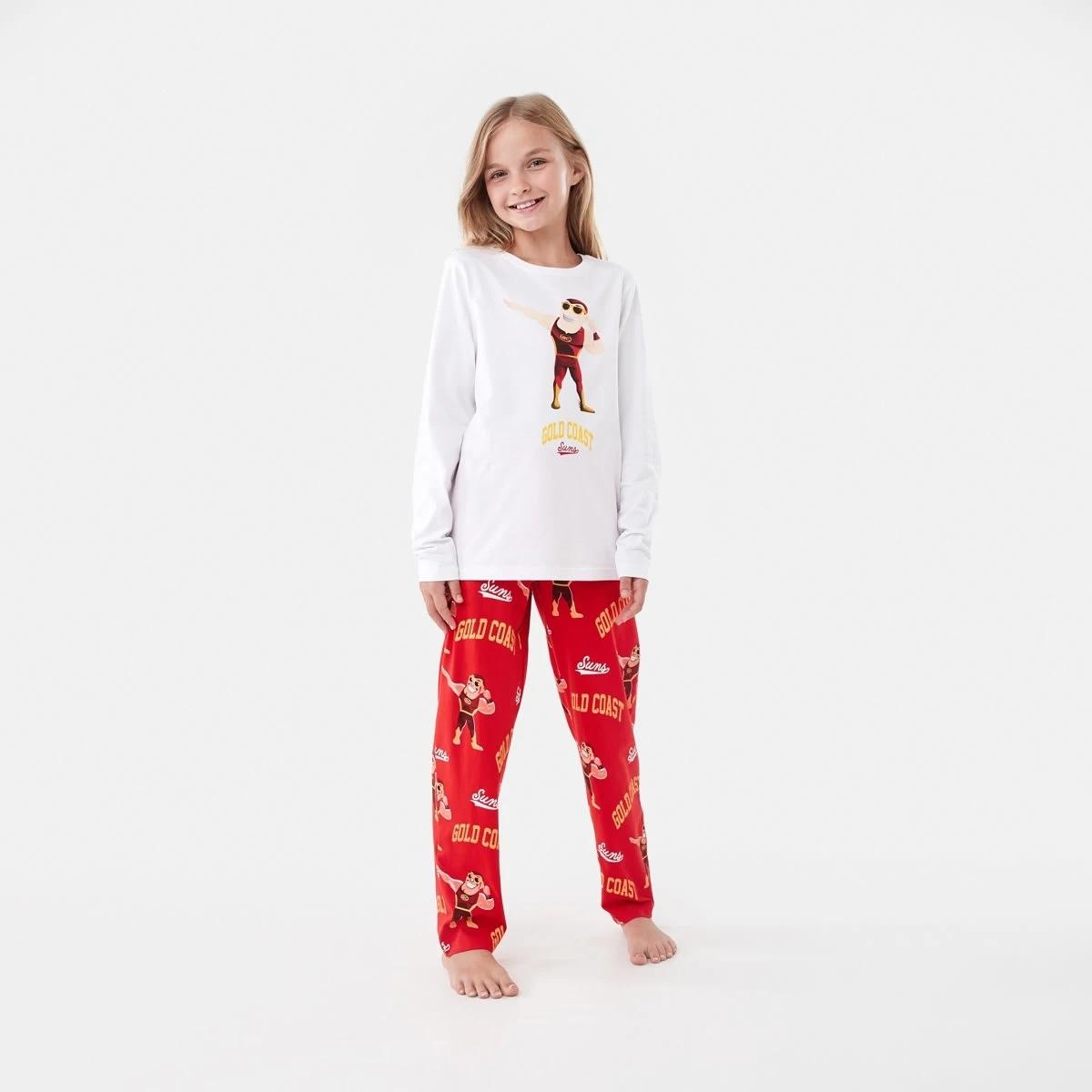 1 Official AFL Kids Pyjama Set Gc Suns, 1 of 9