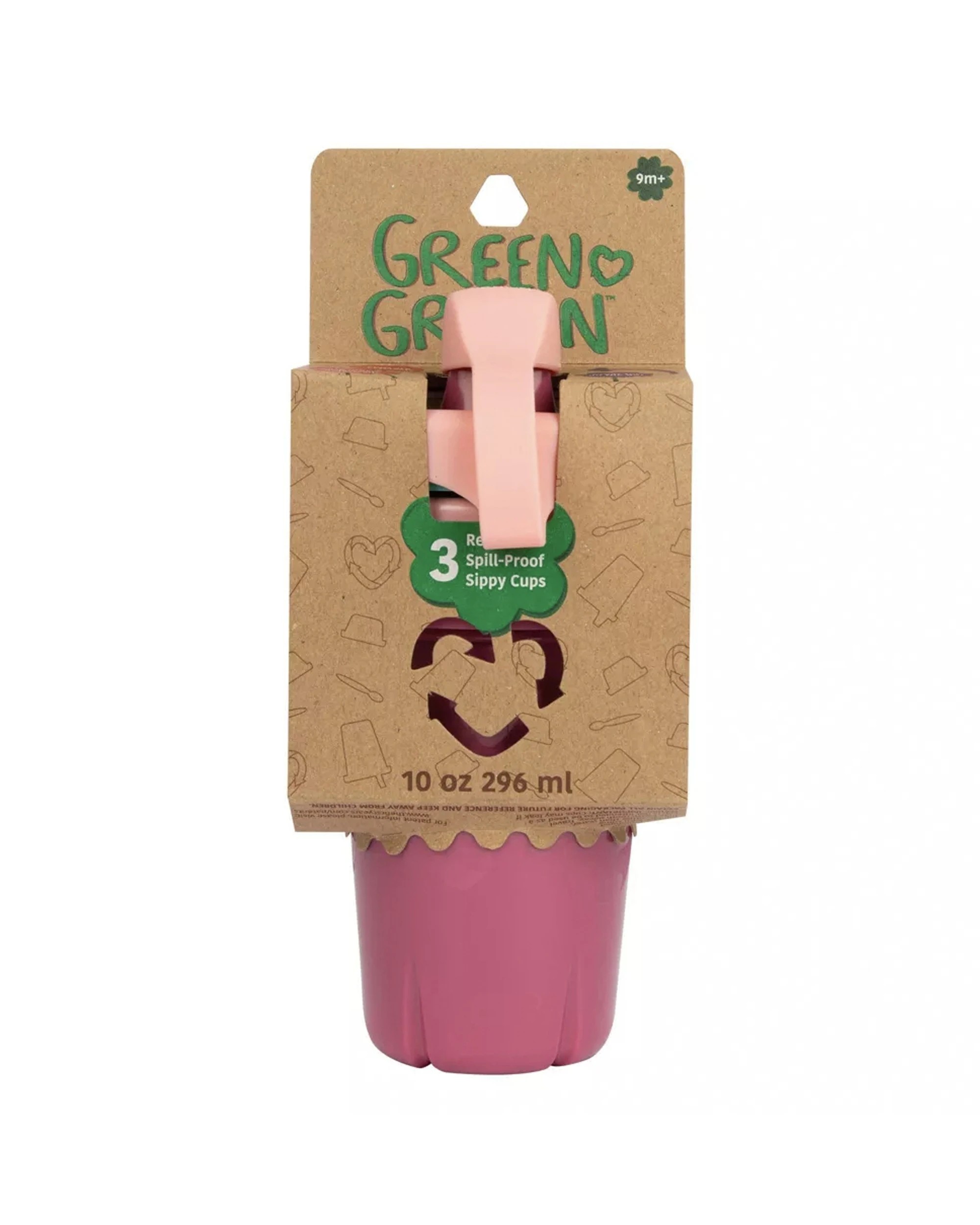 7 Green Grown 2x 3pc Spill Proof Drinking Sippy Cups Nursery Kids 296ml - Multi, 7 of 7