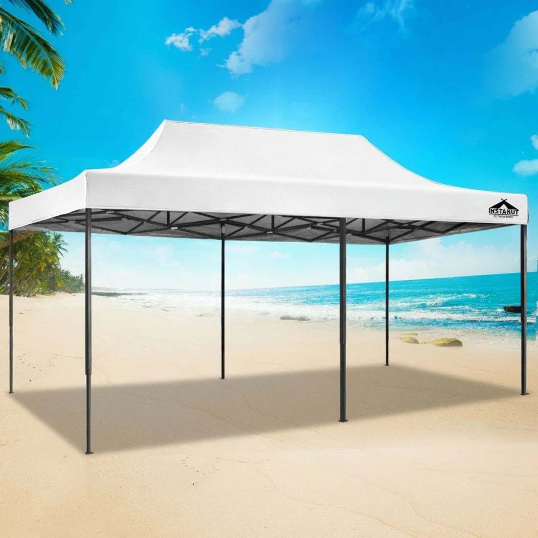7 Instahut Gazebo Pop Up Marquee 3x6m Folding Tent Wedding Outdoor Camping Canopy Gazebos Shade - White, 7 of 8