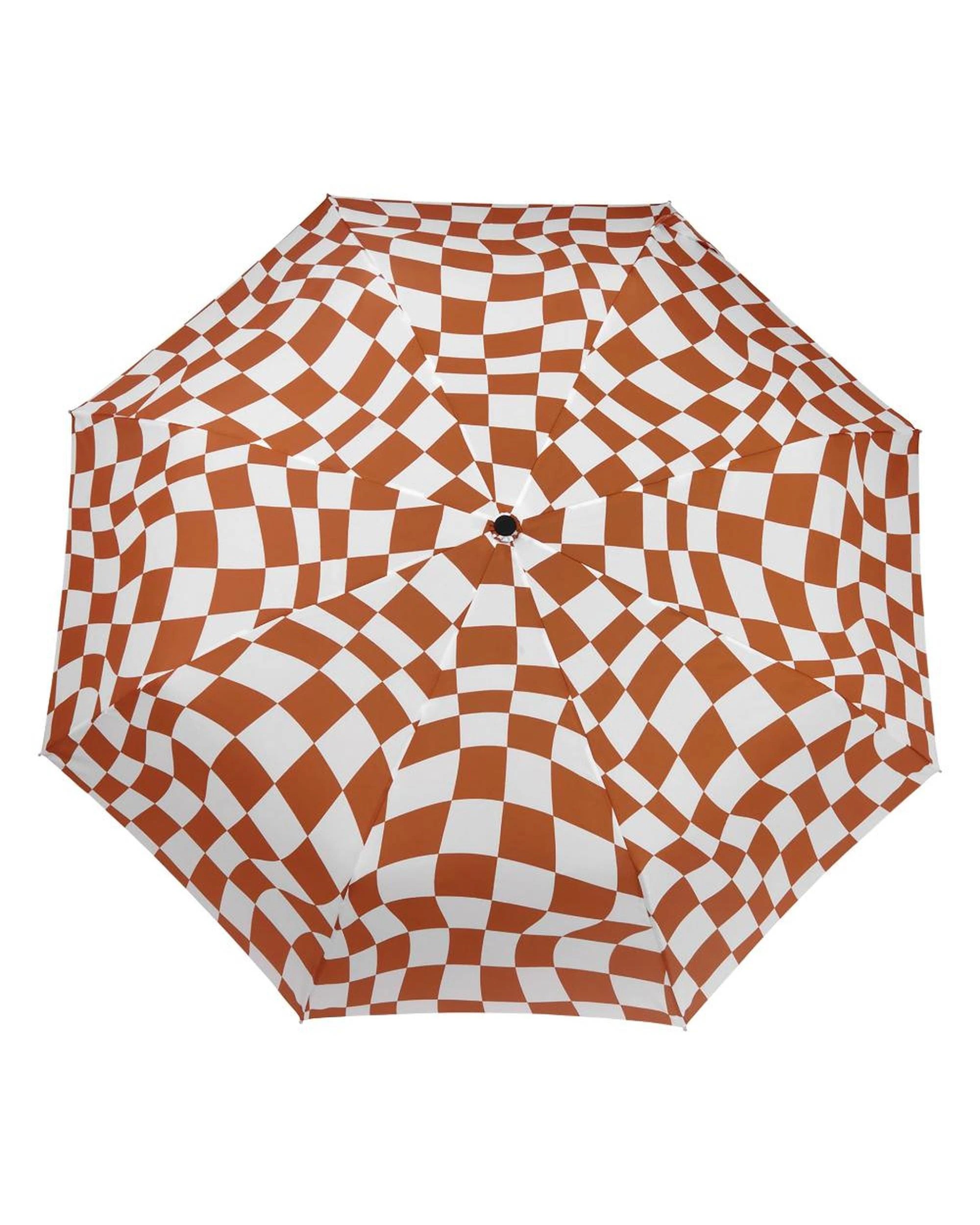 2 Original Duckhead Duck Umbrella Compact  Peanut Butter Checks  5 x 7 x 35cm, 2 of 5