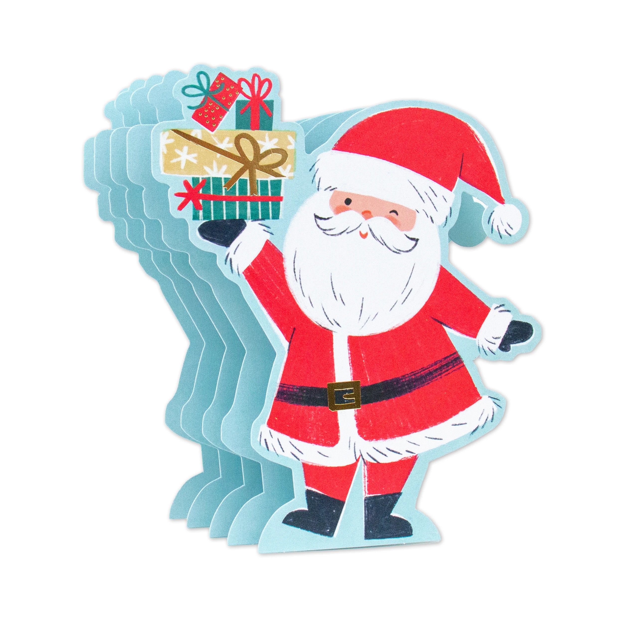 2 Hallmark Christmas Card - Jumbo Diecut Santa, 2 of 4