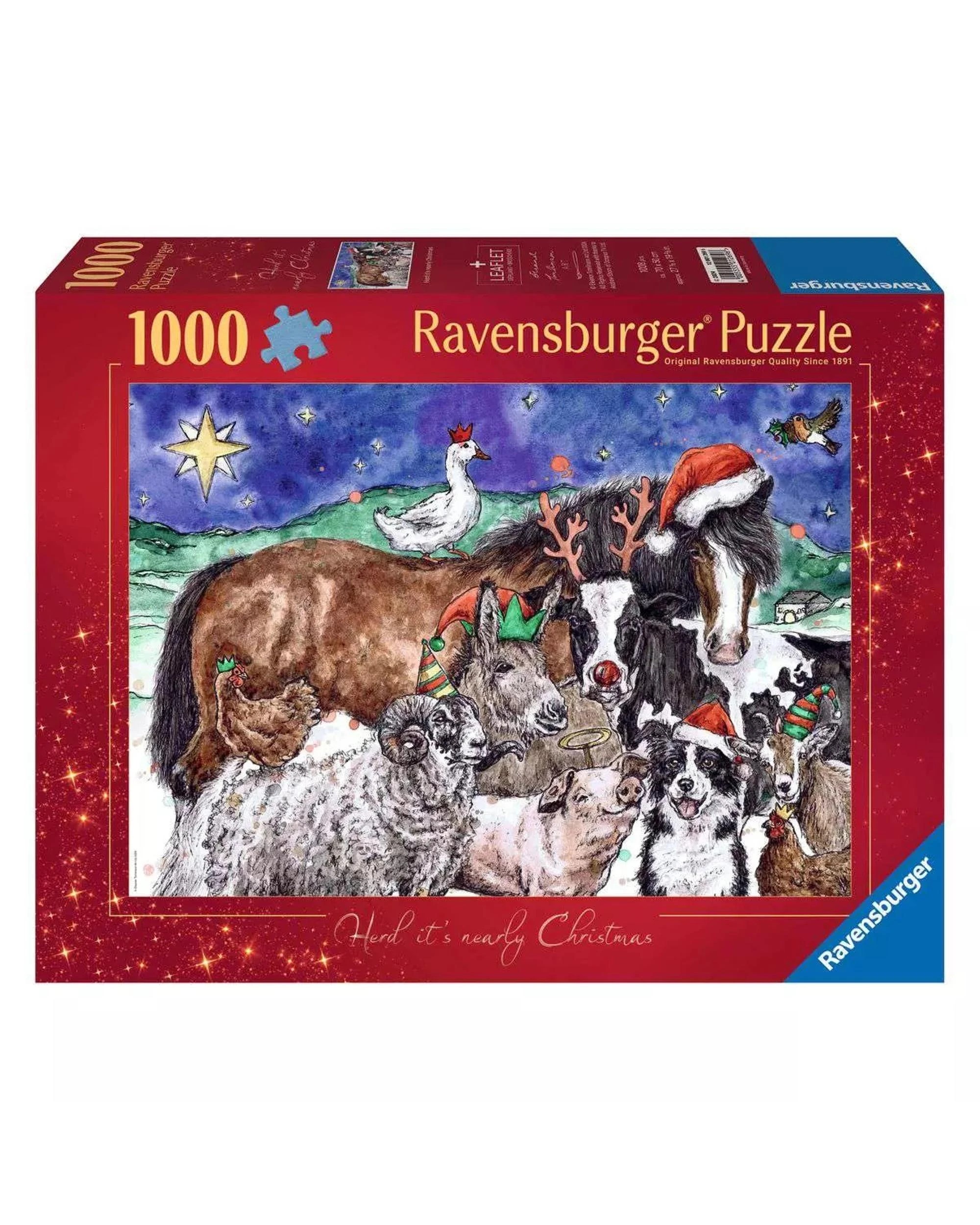 1 Ravensburger Christmas Farm 1000 Piece Jigsaw Puzzle, 1 of 1