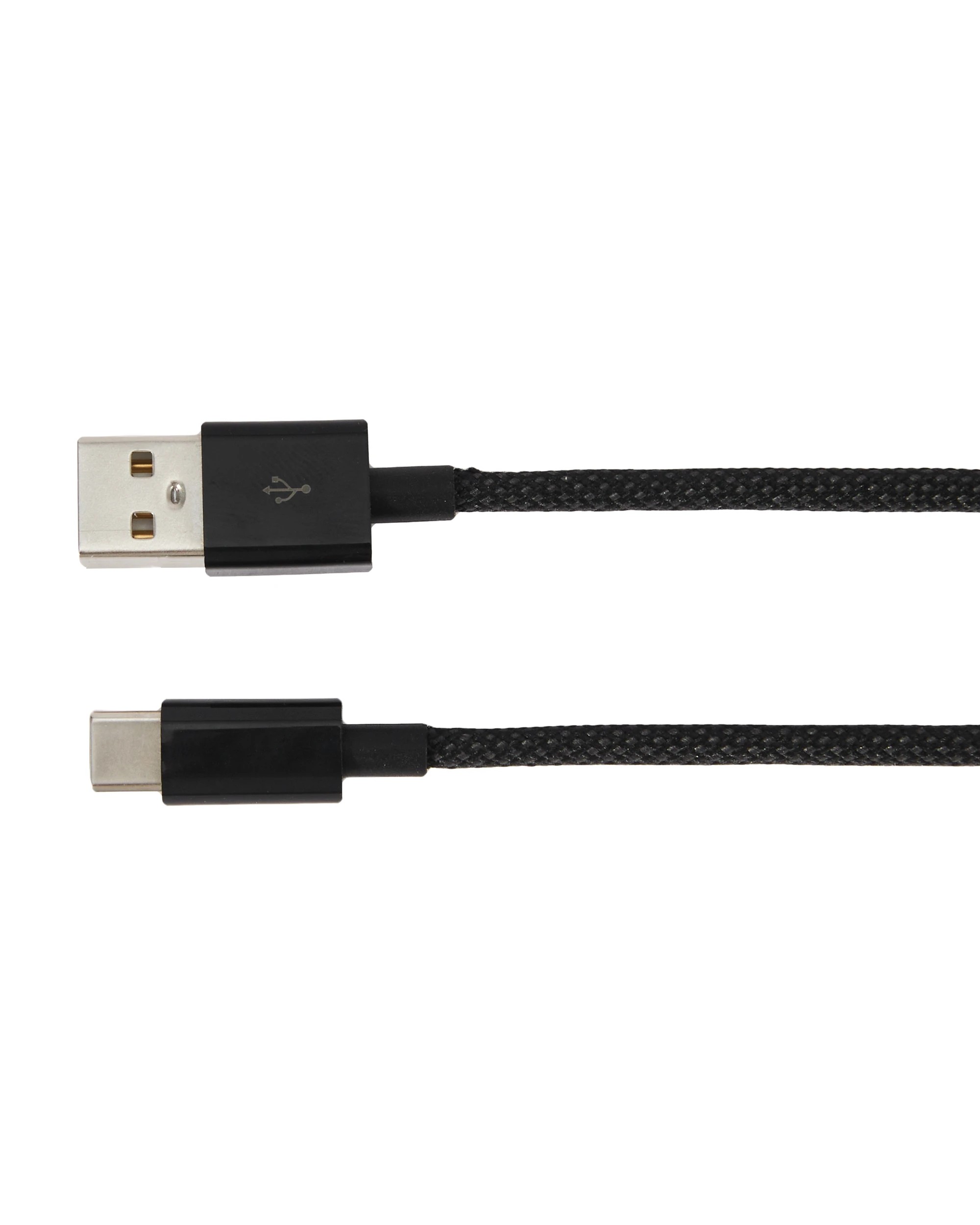 2 2m USB-A to USB-C 60W Braid Cable - Black, 2 of 5