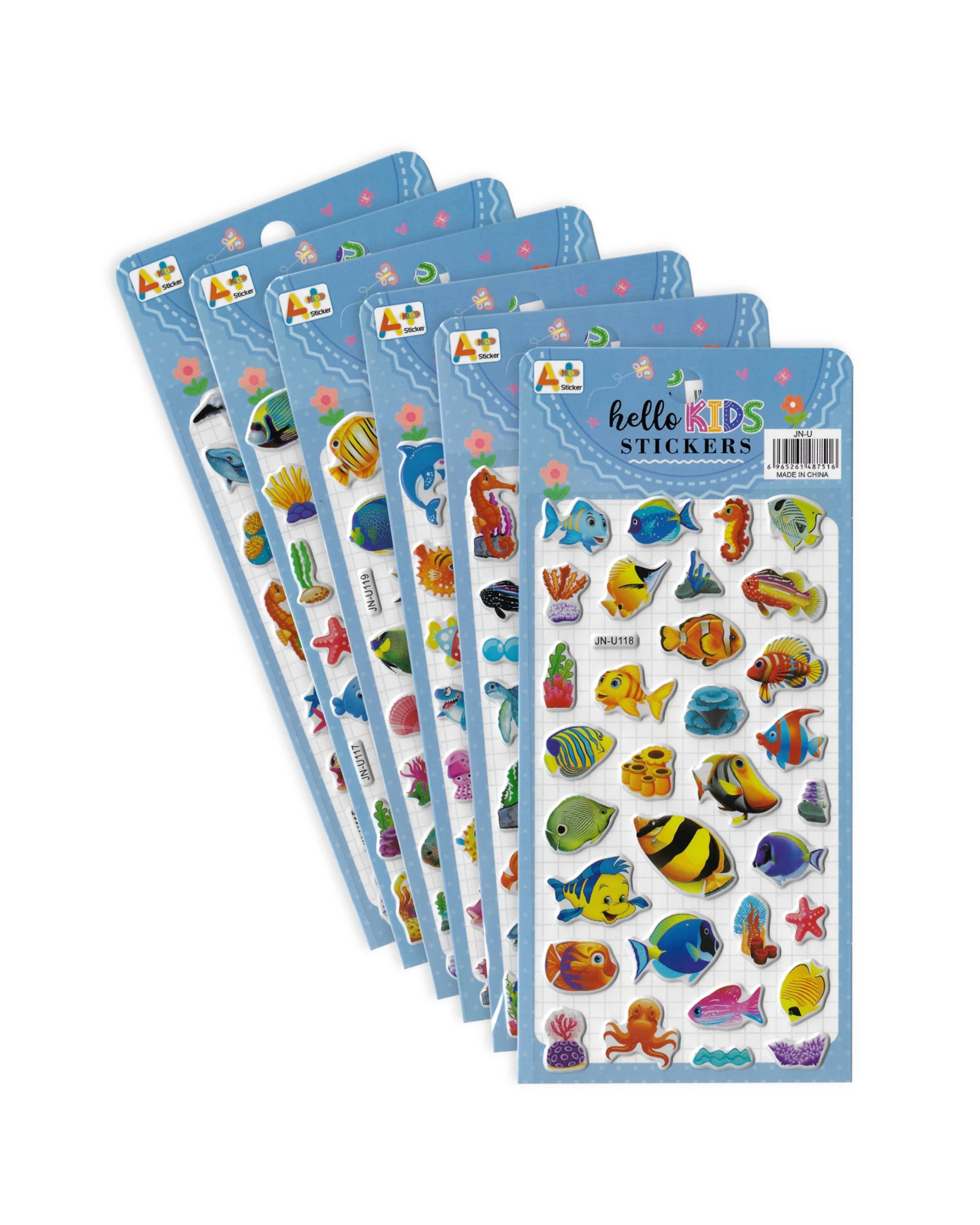 1 Party Maker Sea Creature Stickers 6 Sheets - Multi, 1 of 3