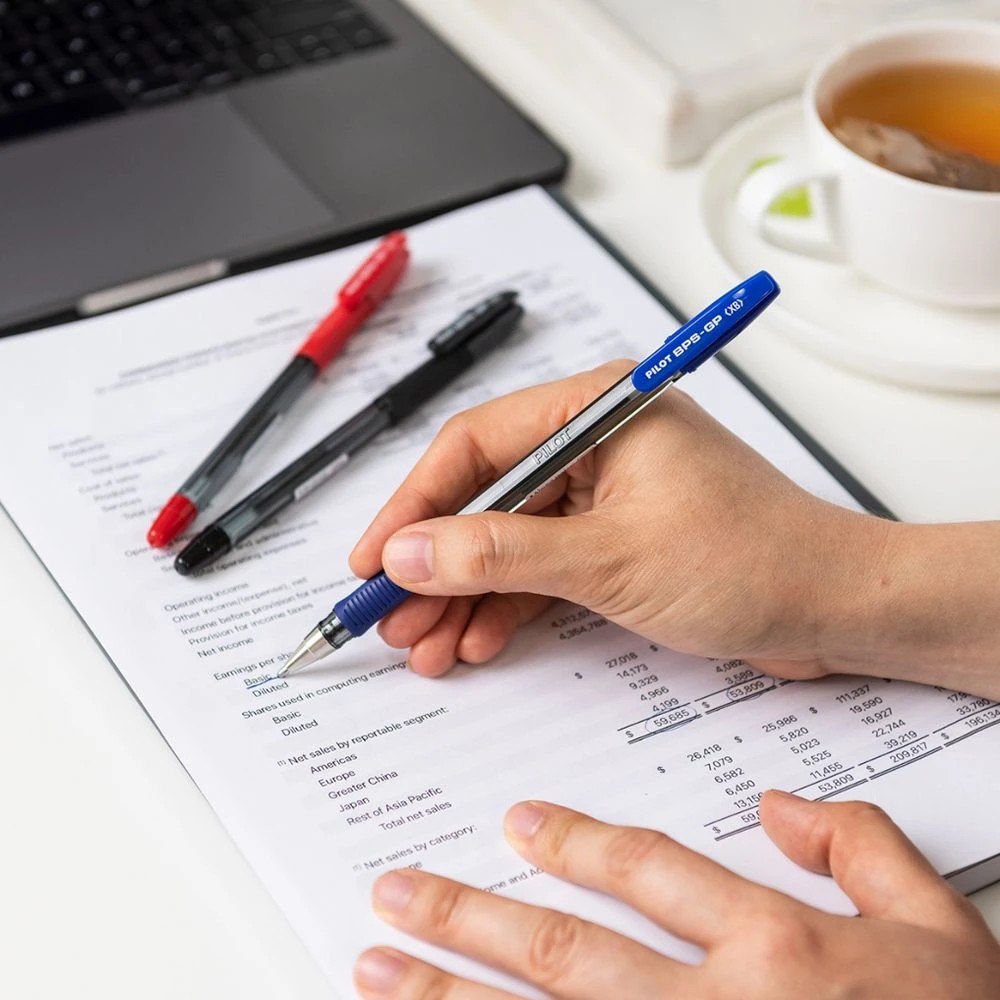 7 PILOT BPS-GP Ballpoint Pen Medium 1mm Blue 4 Pack, 7 of 8