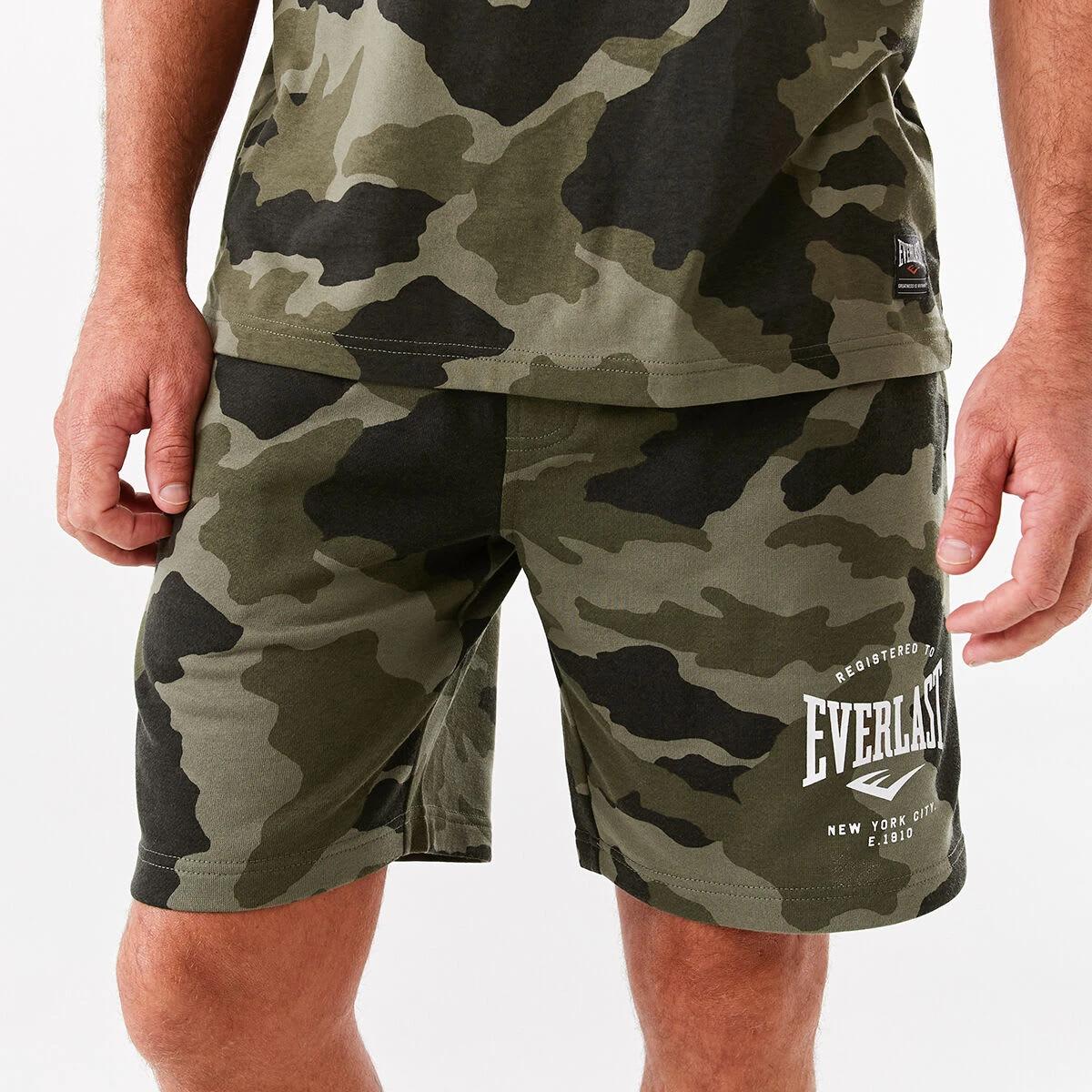 1 Everlast Mens Camo Shorts Olive Camo, 1 of 6
