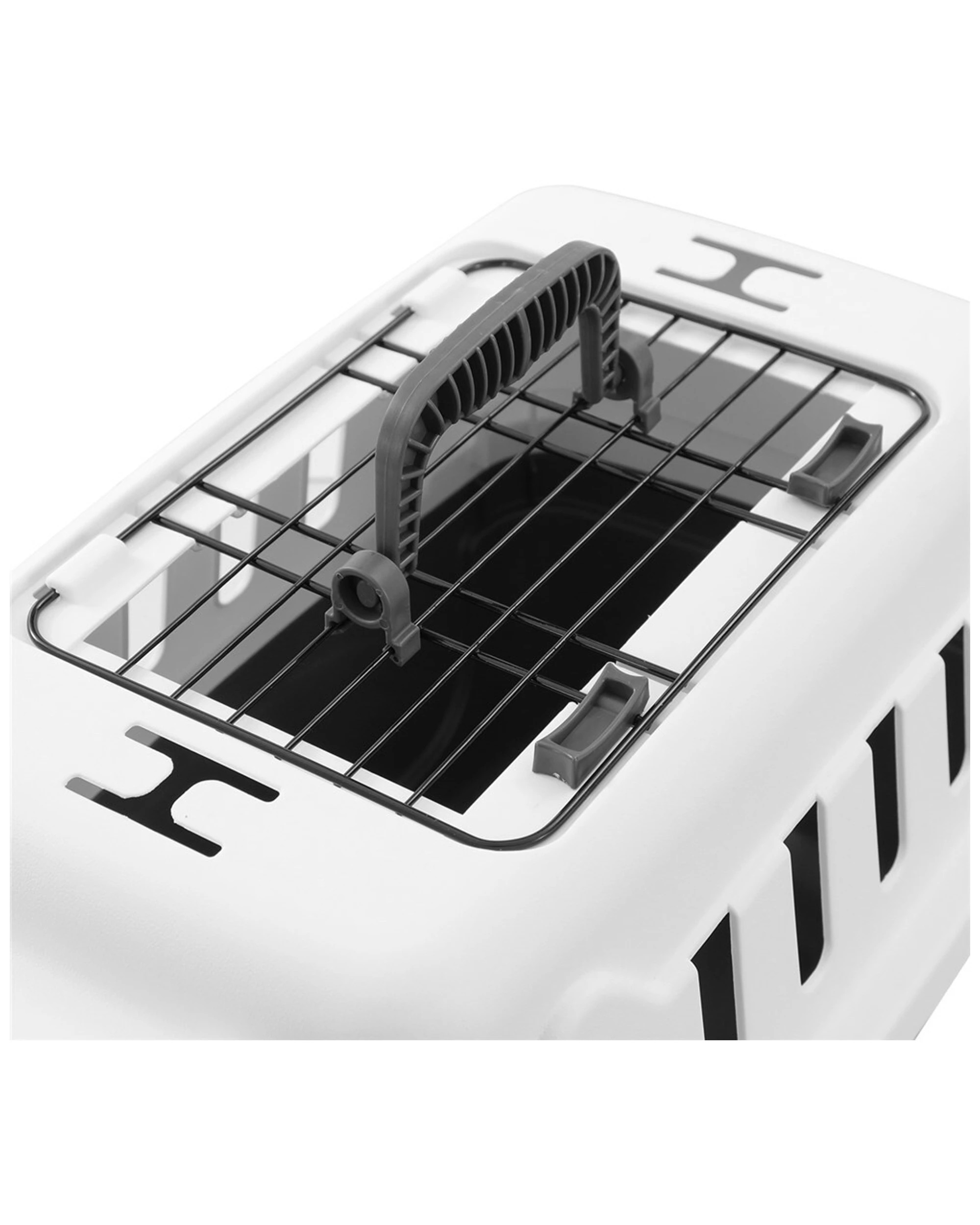 3 Paws And Claws 46.5cm Metal Door Travel Pet Carrier Small White Ventilated Secure
 - White, 3 of 5