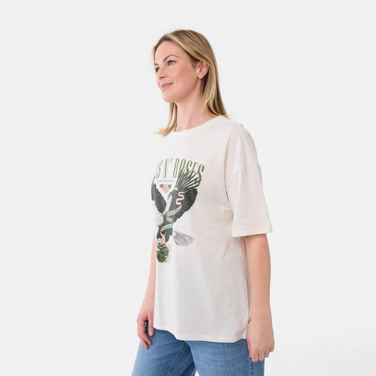 2 Short Sleeve Guns N' Roses License T-shirt GUNS N ROSES ECRU, 2 of 5