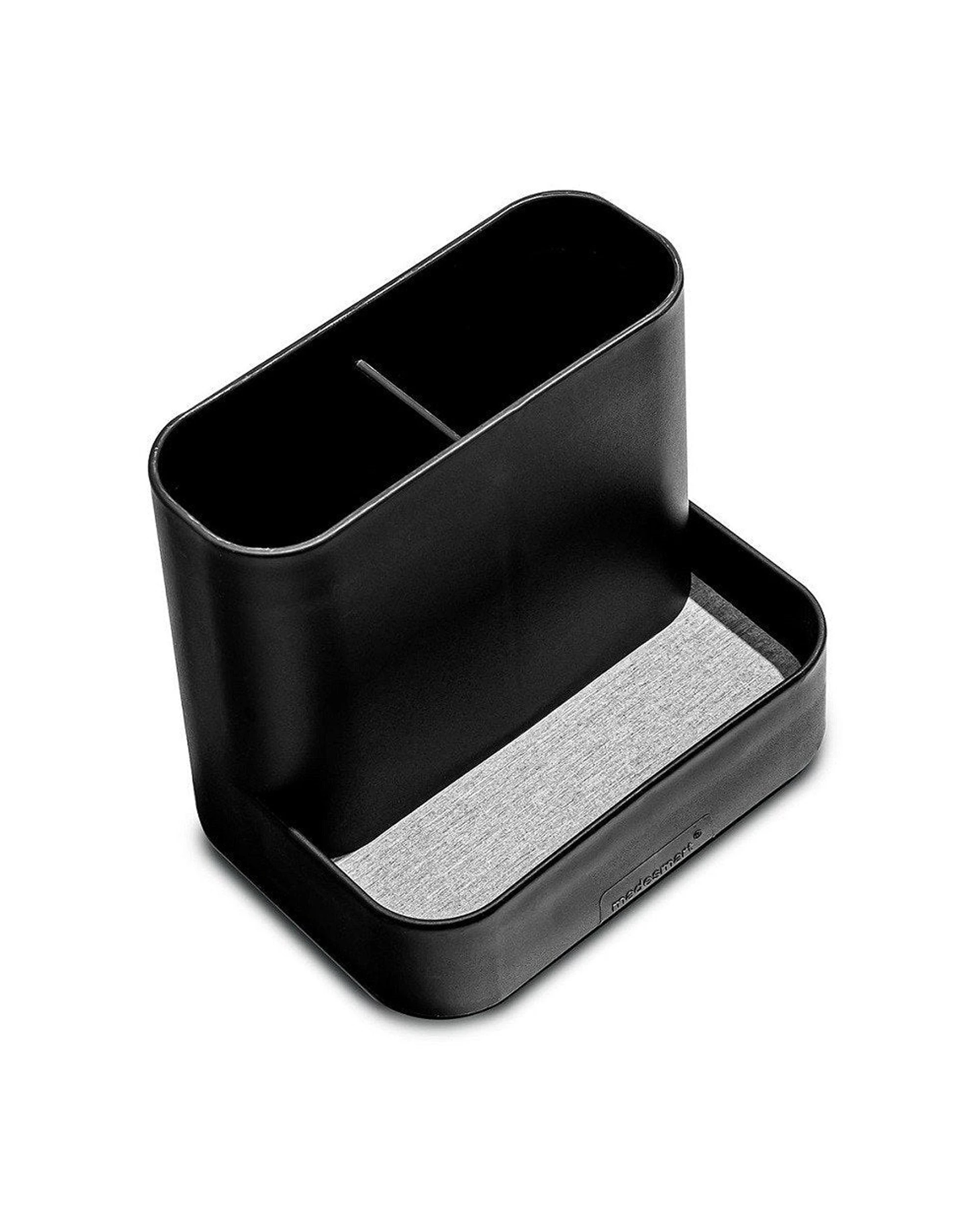 1 Madesmart Drying Stone Small Sink Station, 3-Compartment Black - Black, 1 of 3
