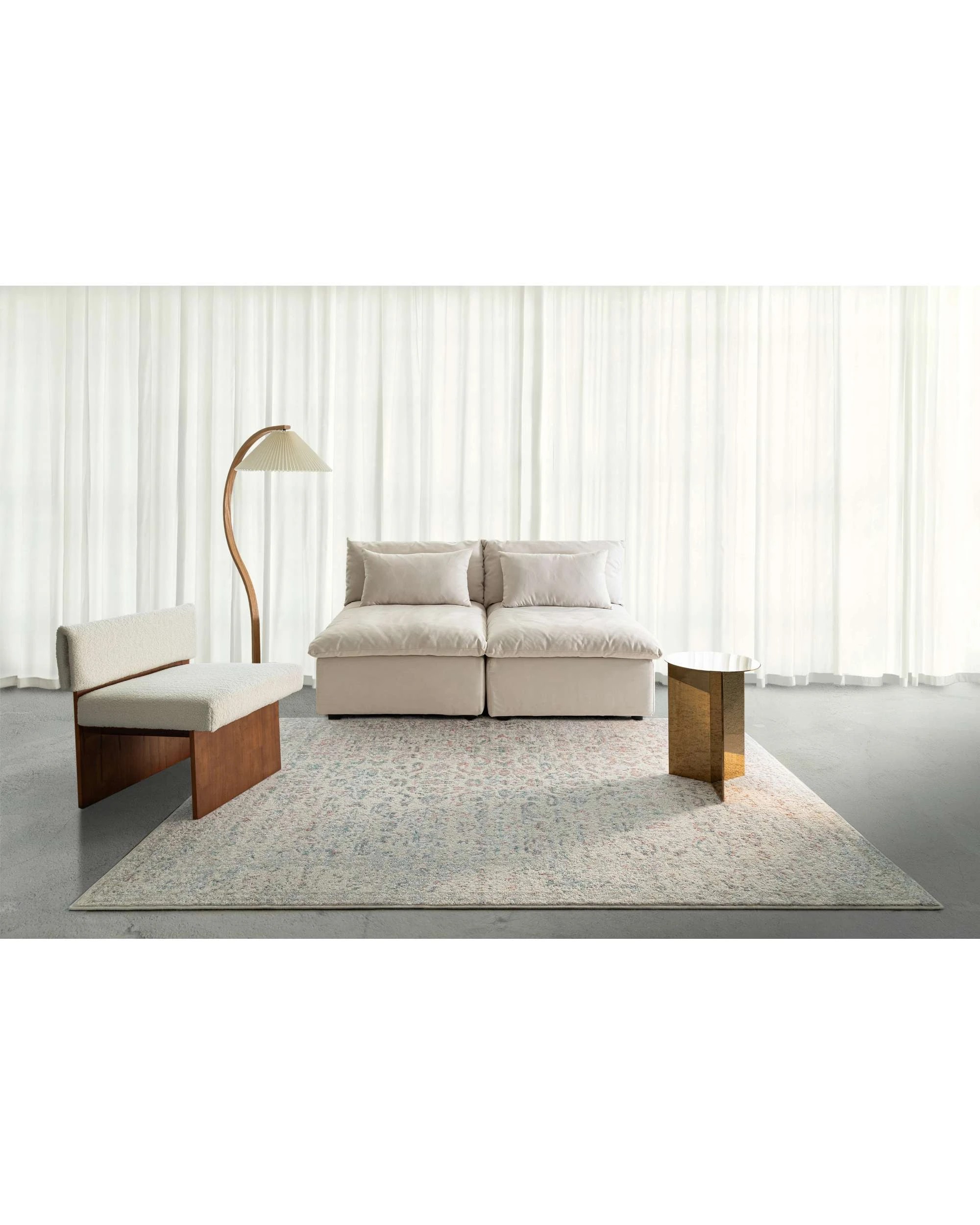 2 Loopsie Cedar Traditional Floral Rug-370cm x 280cm - White, 2 of 7