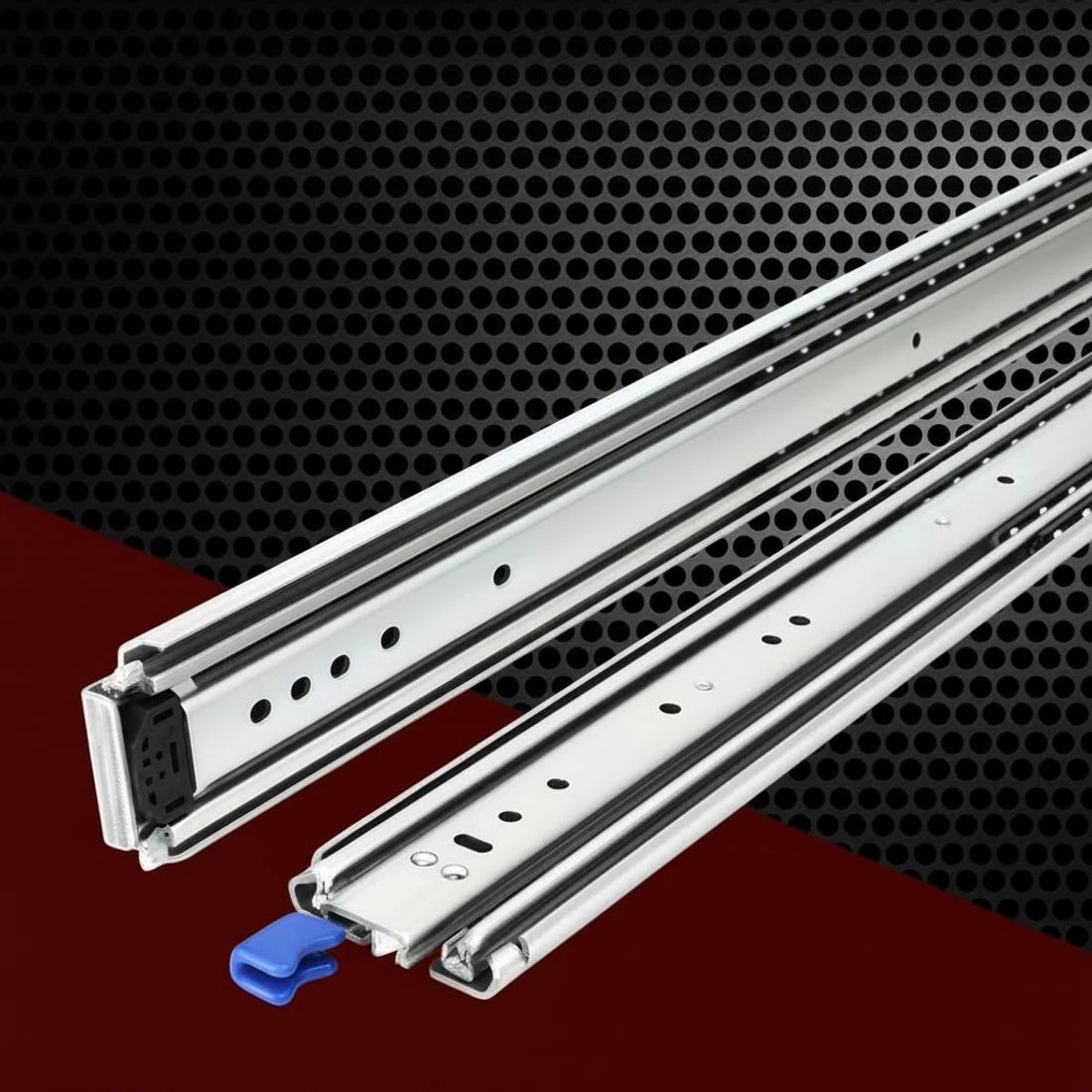 8 Giantz 2x Drawer Slides Full Extension Locking 227kg 1804-3608mm Length - Silver, 8 of 8