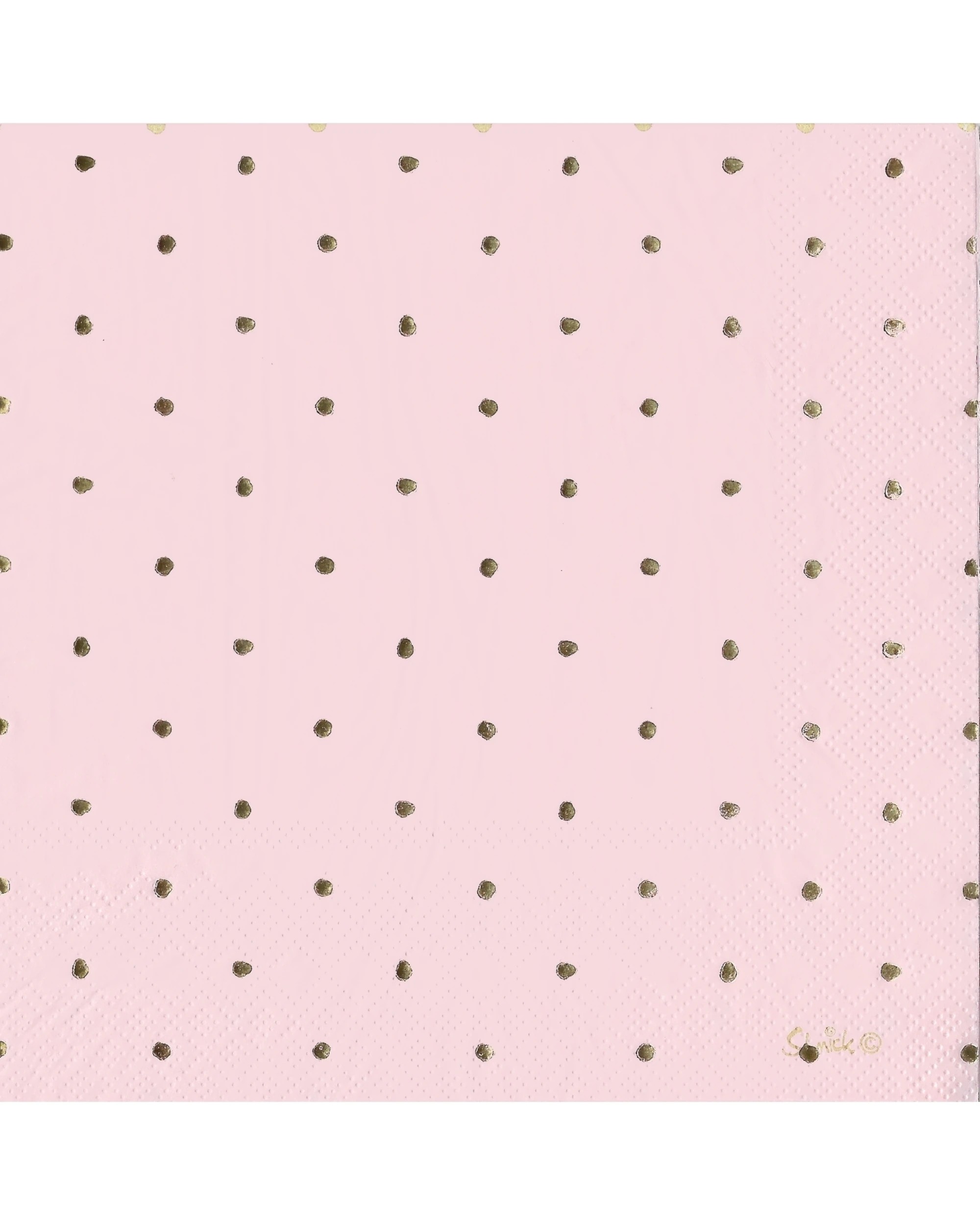 1 Party Planet Pink and Gold Foil Dot Large Napkins Serviettes Pack of 20 - Pink and Gold, 1 of 1