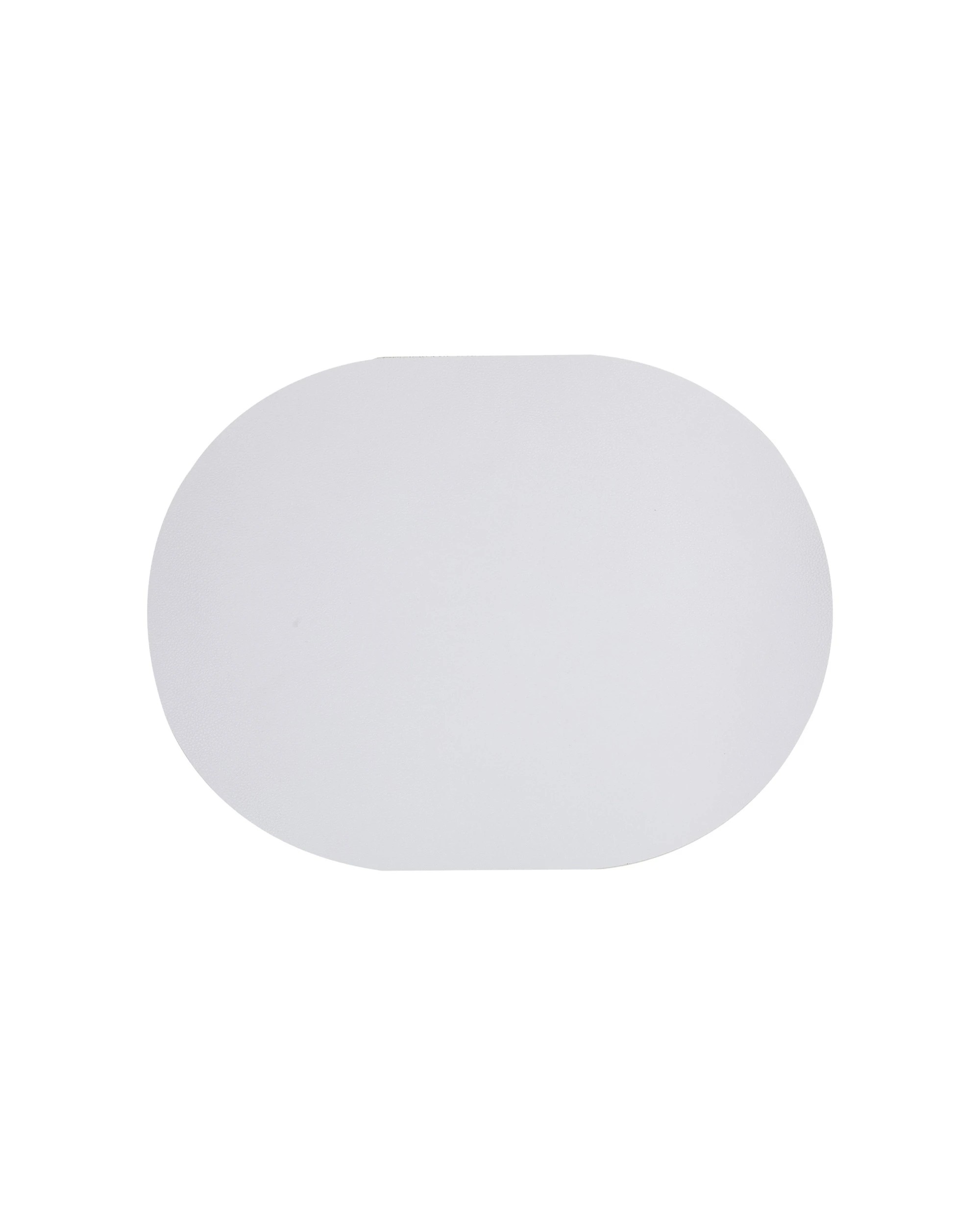 1 4pc Ladelle Hugo Oval White Vinyl Kitchenware Placemat/table Mat 33x44cm
 - White, 1 of 3
