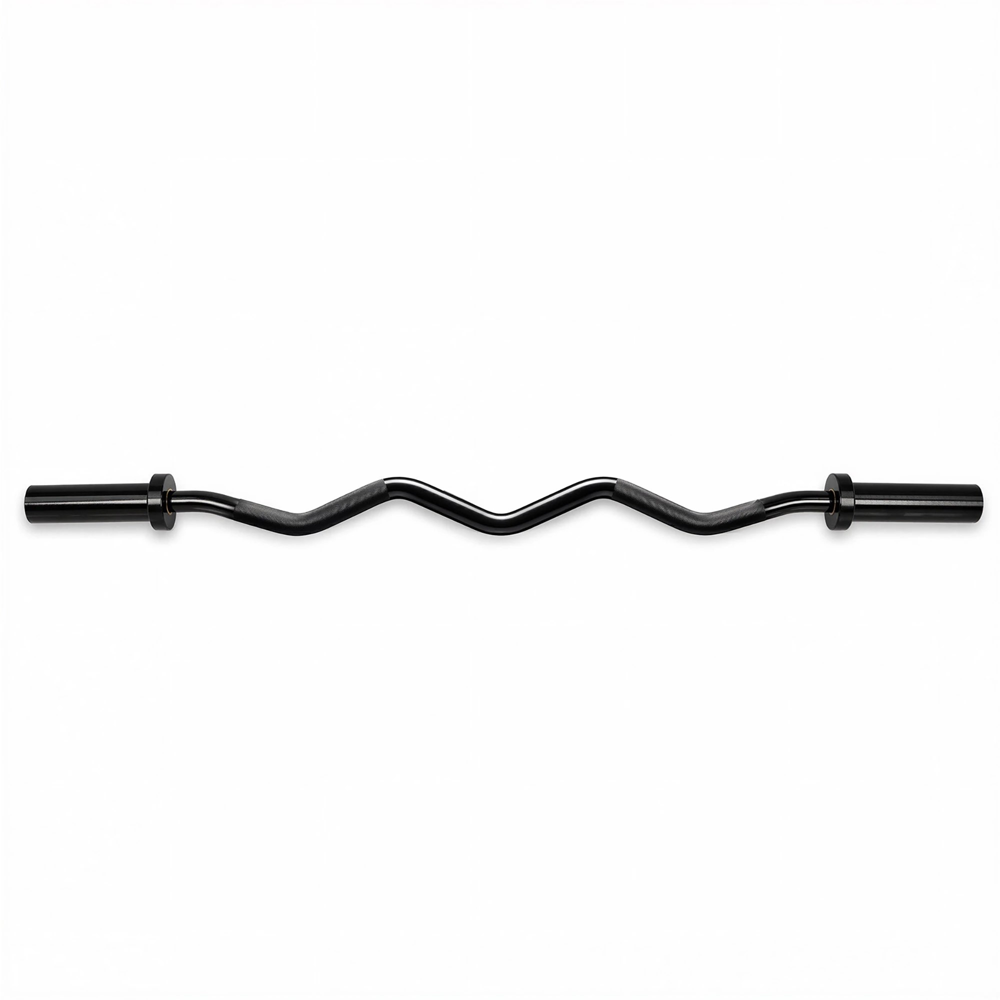 2 Centra Olympic Barbell Ez Curl Bar W Bar 810lbs Alloy Steel Black, 2 of 8