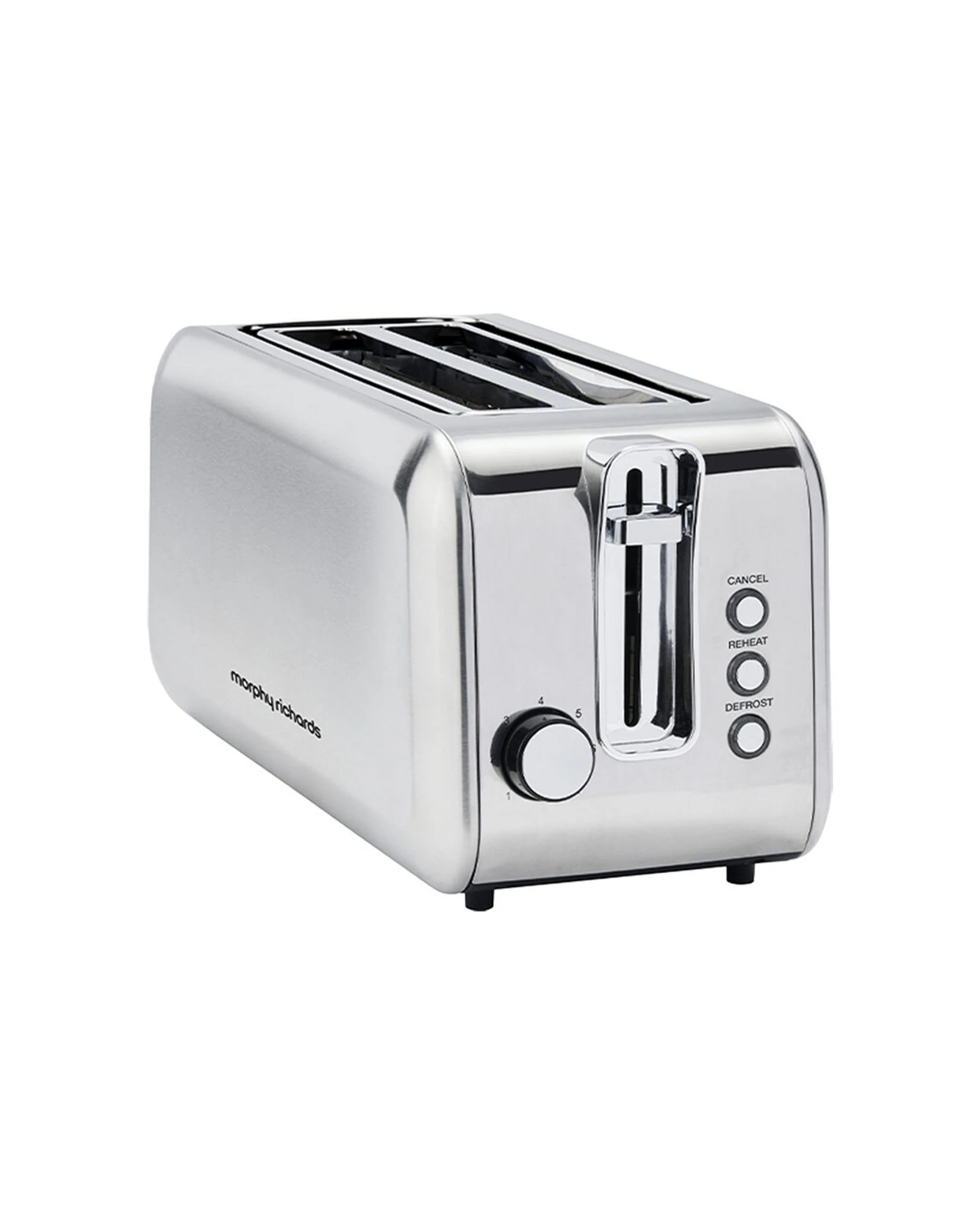 3 Morphy Richards Electric Slim Kitchen Equip 4 Slice Long Slot Toaster 1450w - Silver, 3 of 5