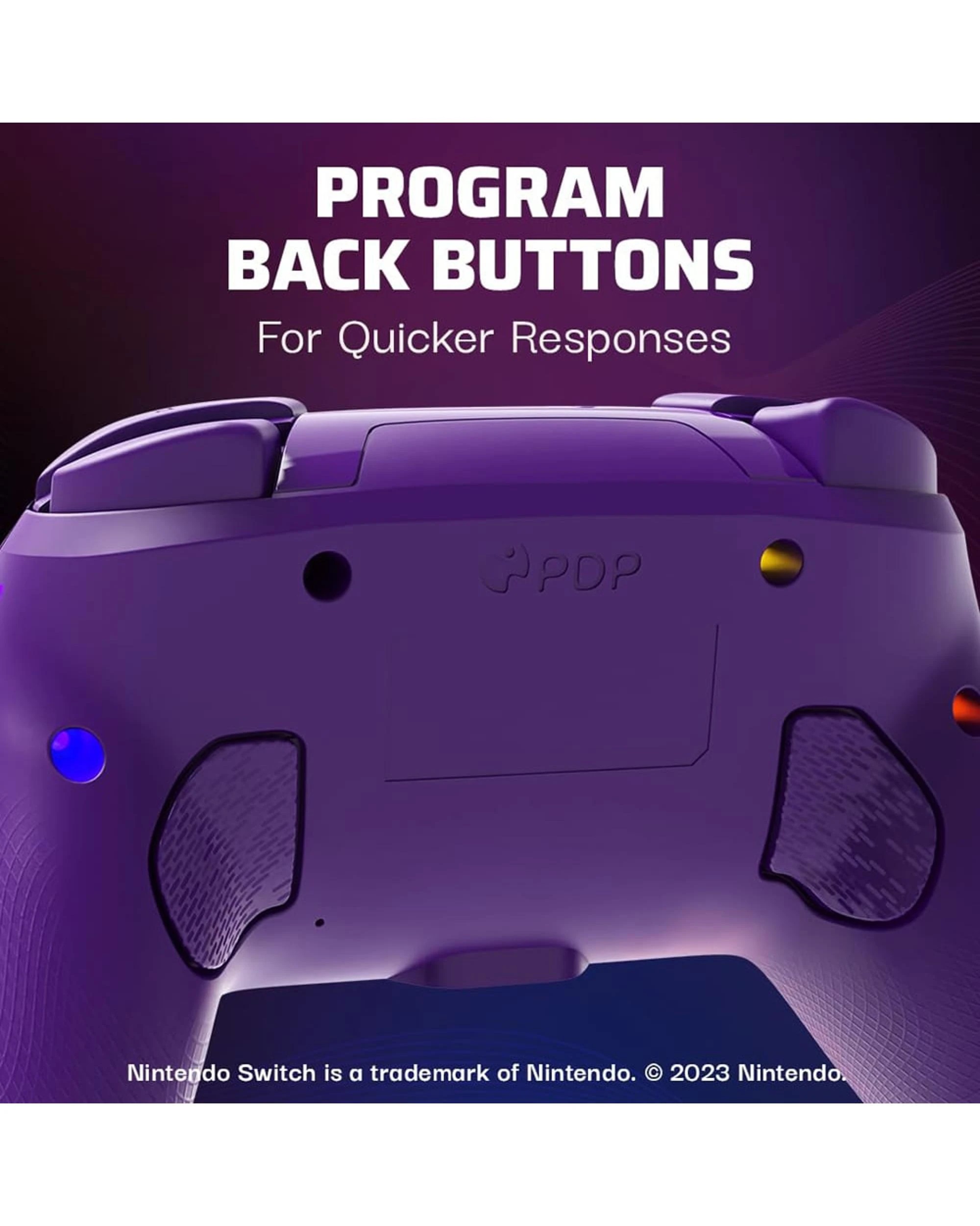 5 PDP Afterglow Wave Wireless Controller for Nintendo Switch - Purple, 5 of 10