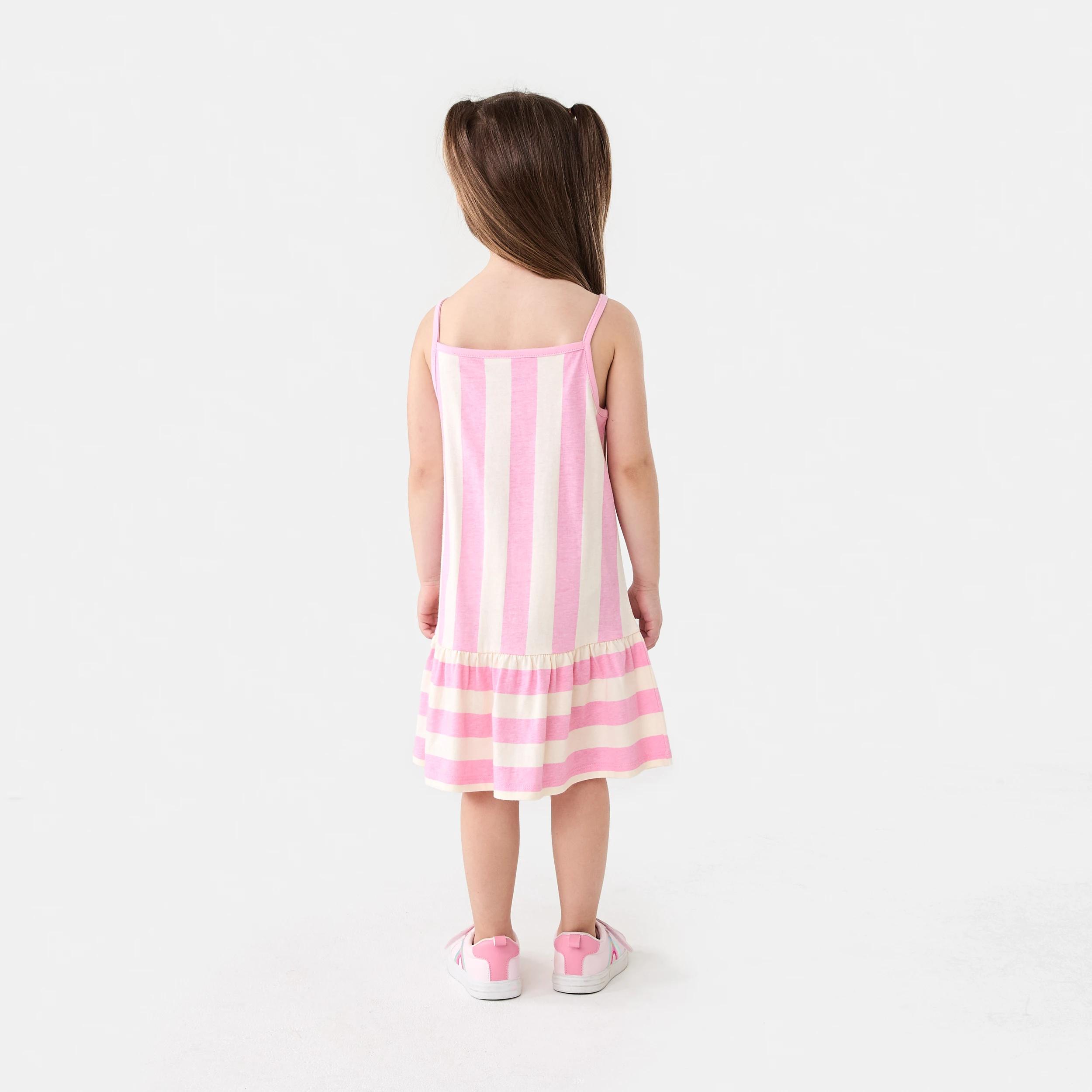7 Sleeveless Print Dress Pink Strpe, 7 of 7