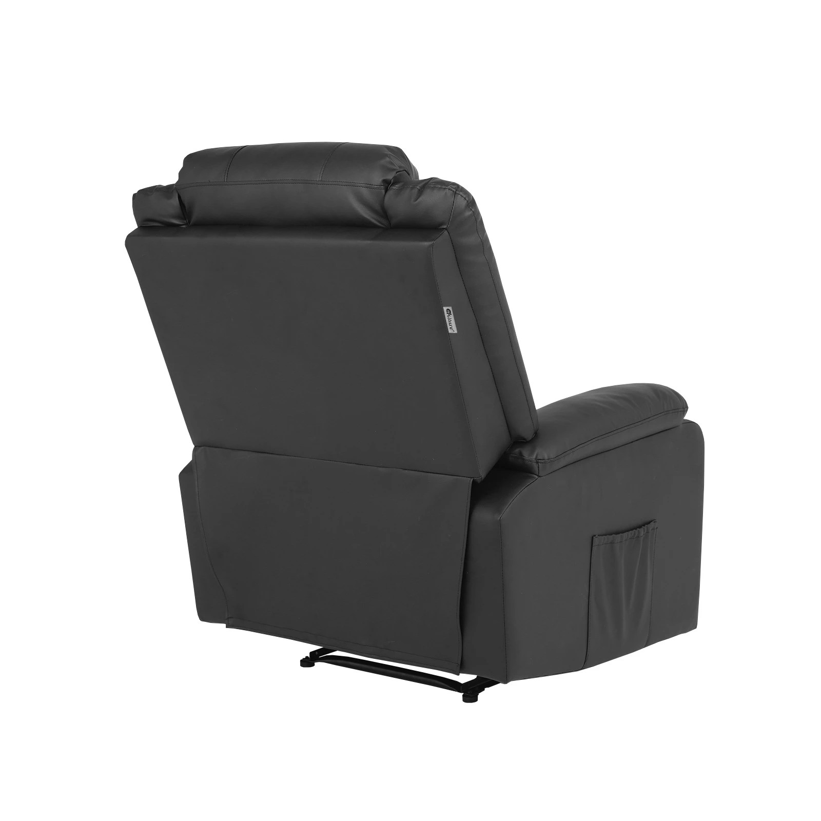 6 Oikiture Recliner Chair With Side Pocket Leather
 - Black, 6 of 7