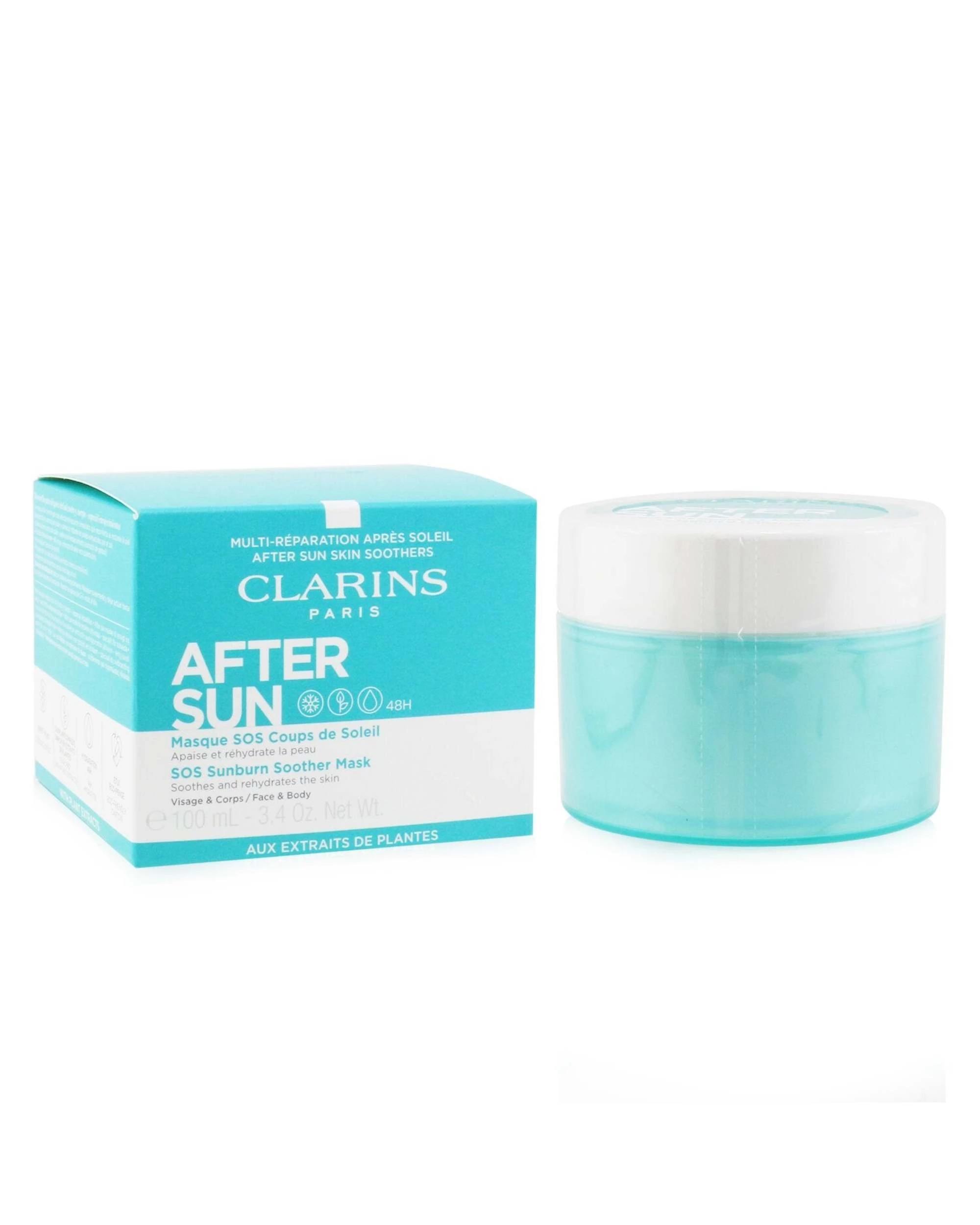 2 Clarins After Sun SOS Sunburn Soother Mask - For Face & Body  100ml/3.4oz, 2 of 3