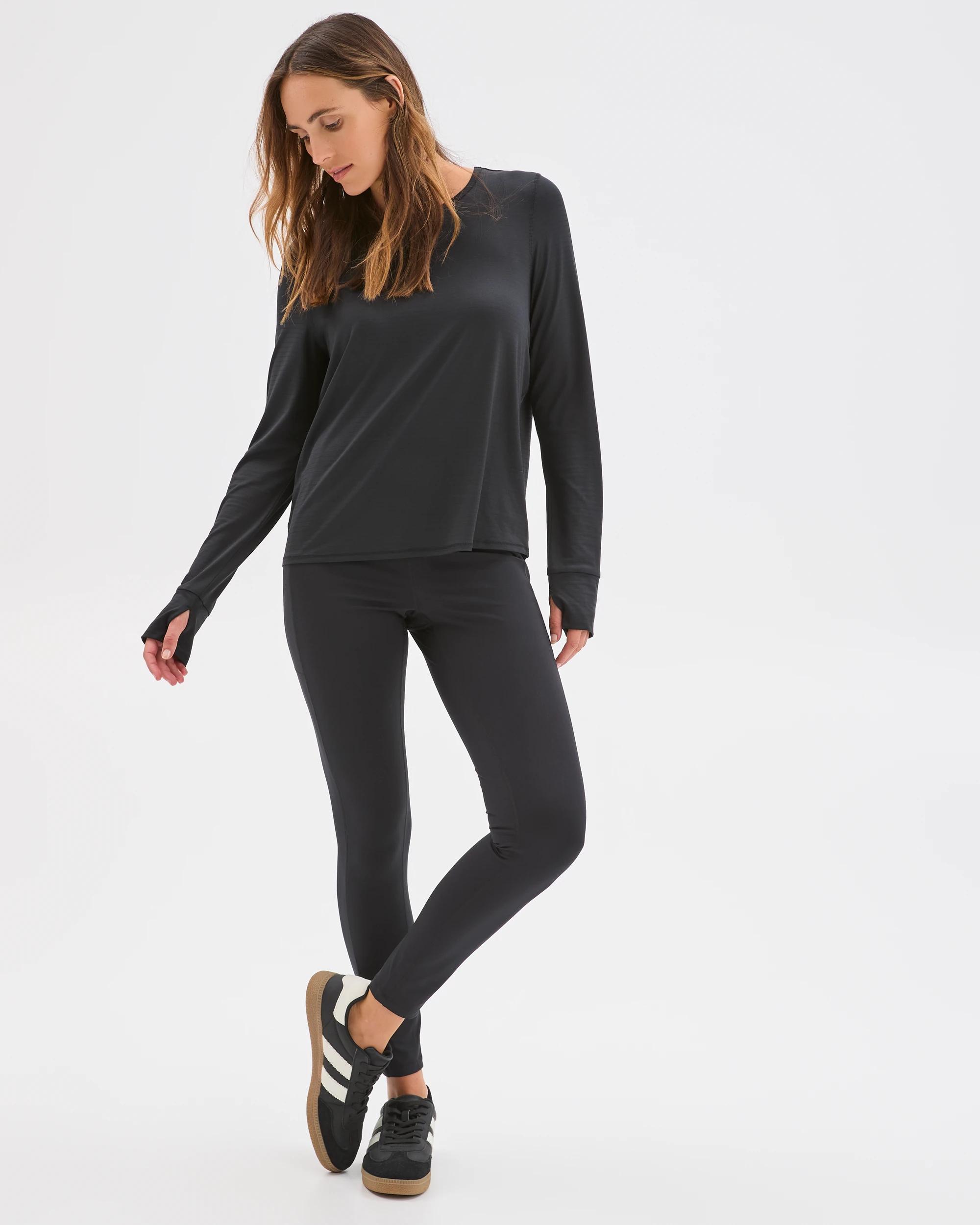 2 Target Active Fleece Lined Full Length Tights BLACK, 2 of 7
