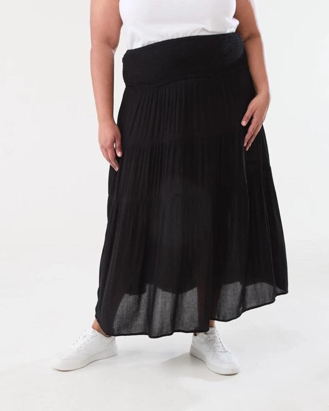 Curve Multi Tiered Textured Maxi S