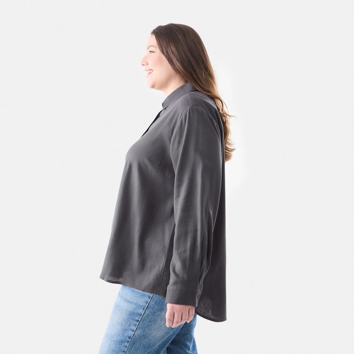 2 Curve Long Sleeve Shirt Nine Navy, 2 of 5