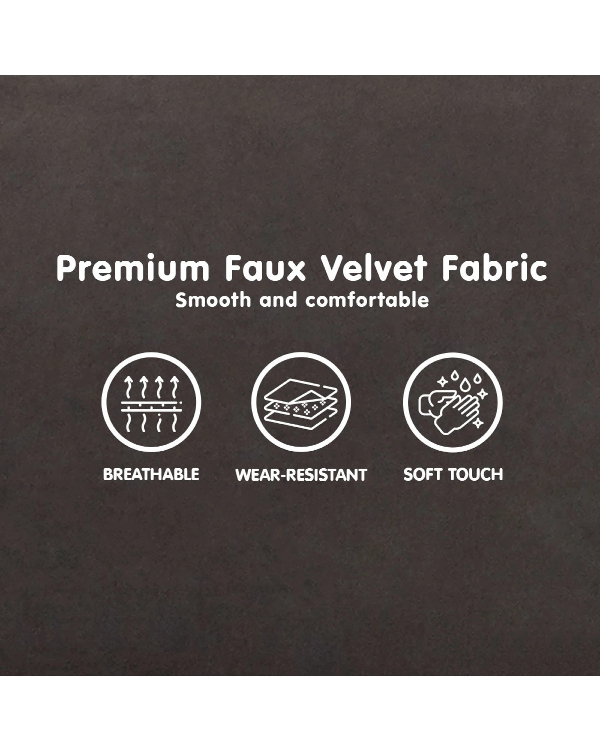 5 Sarantino Faux Velvet Sofa Bed Couch Furniture Lounge Suite - Black, 5 of 9