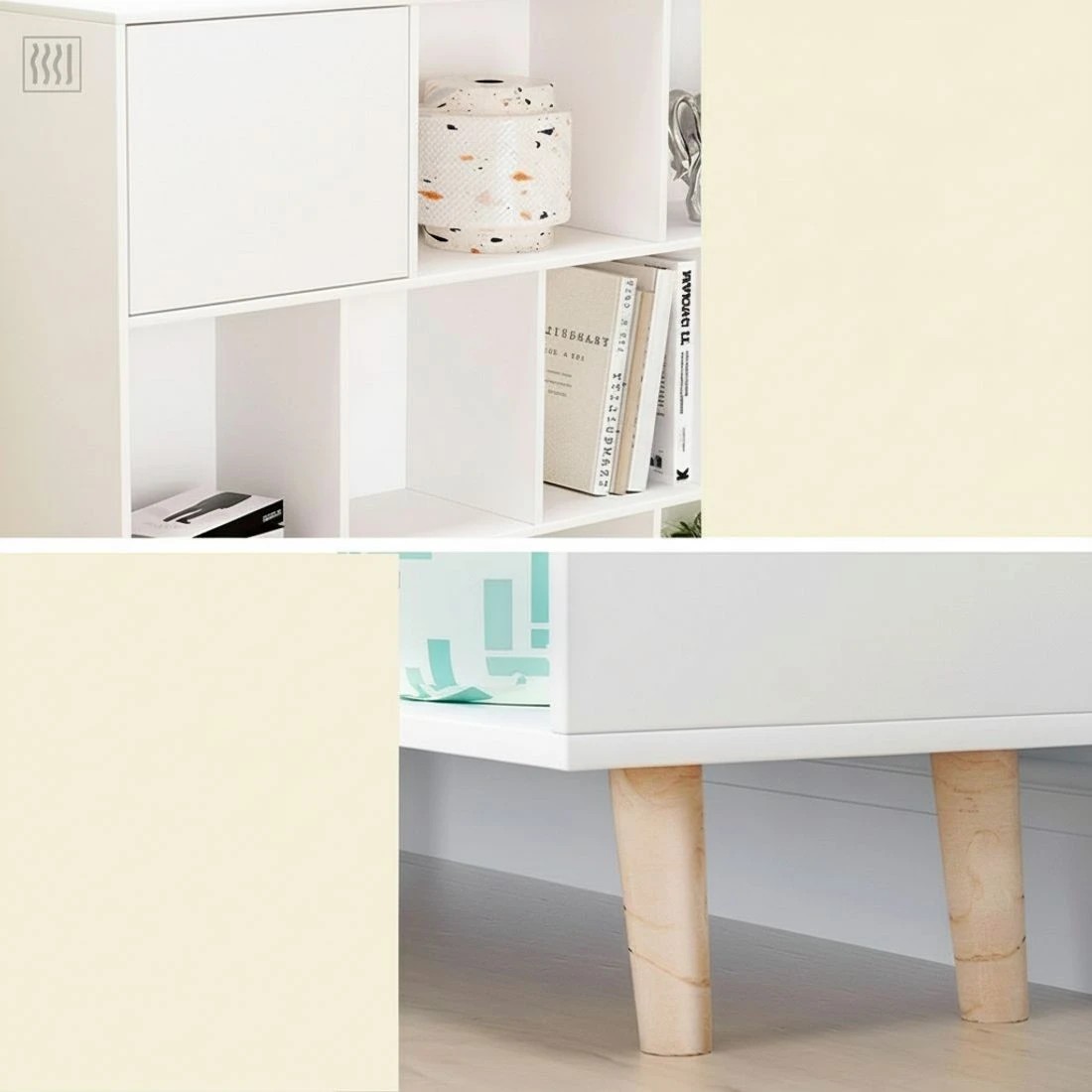 8 Artiss Bookshelf 3 Tiers 10 Cubes - White, 8 of 8