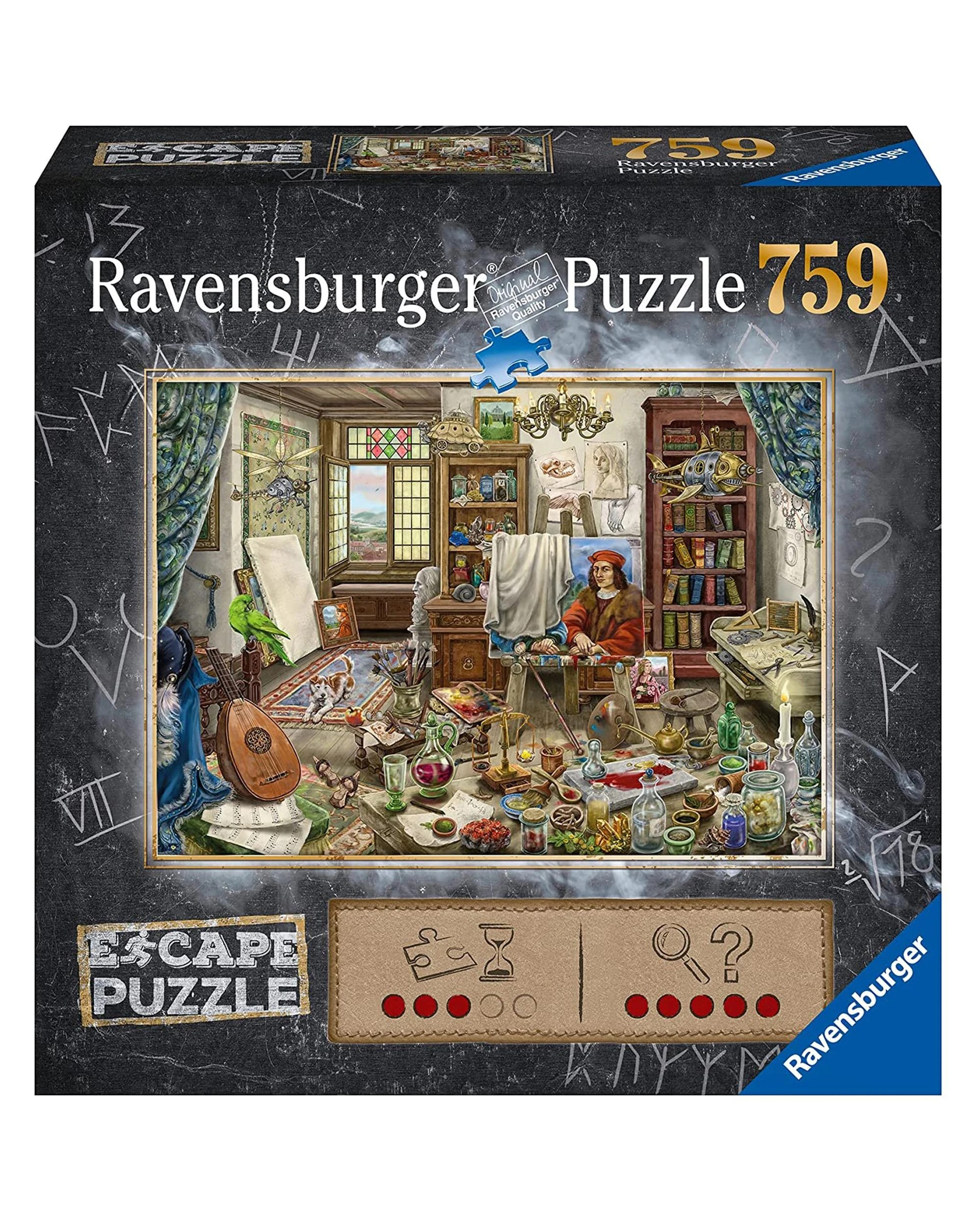 1 Ravensburger Escape 10 Artists Studio 759 Piece Jigsaw Puzzle, 1 of 2