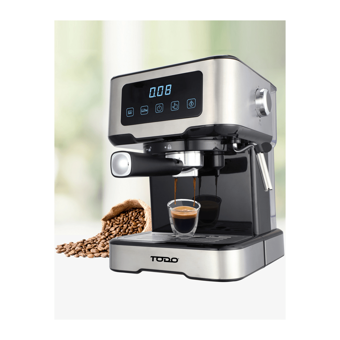 5 TODO Espresso Coffee Machine Maker Automatic Touch Control LED Display 15 Bar Pump 1.5L, 5 of 5