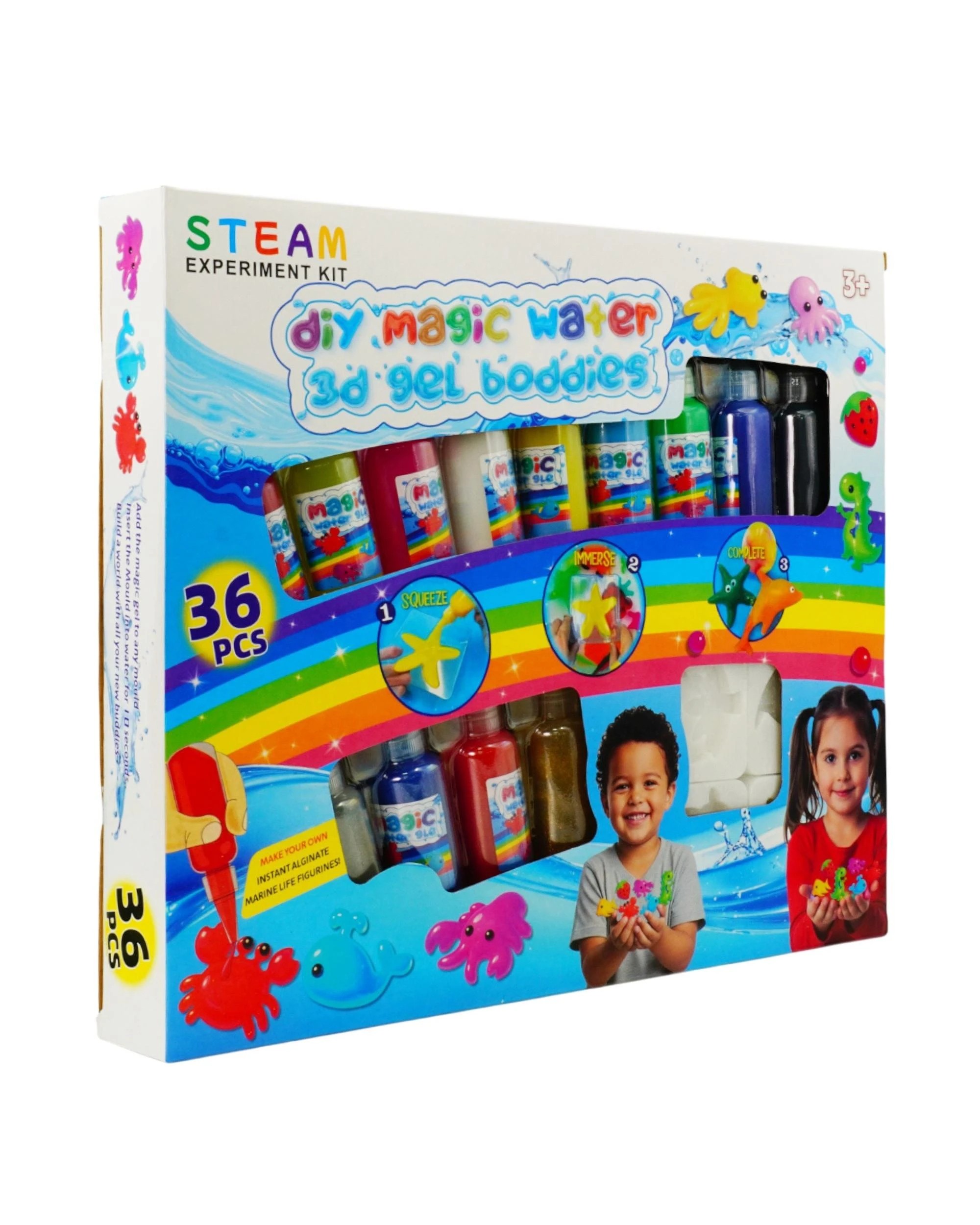 3 DIY Magic Water 3D Gel Buddies 36 Piece Playset, 3 of 4